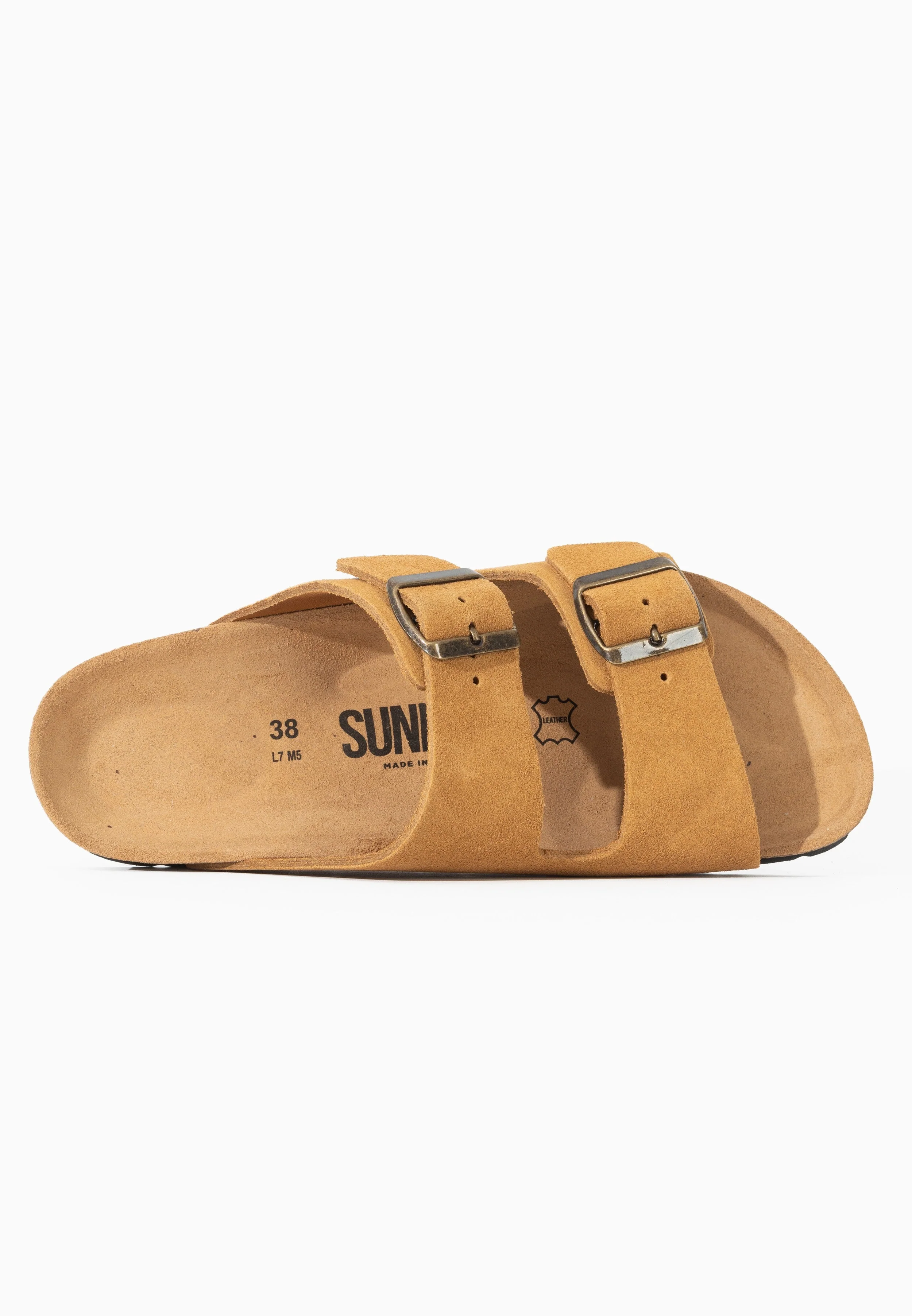 Sandales À Deux Brides Trefle - Cuir - Camel - Femme - Image 6