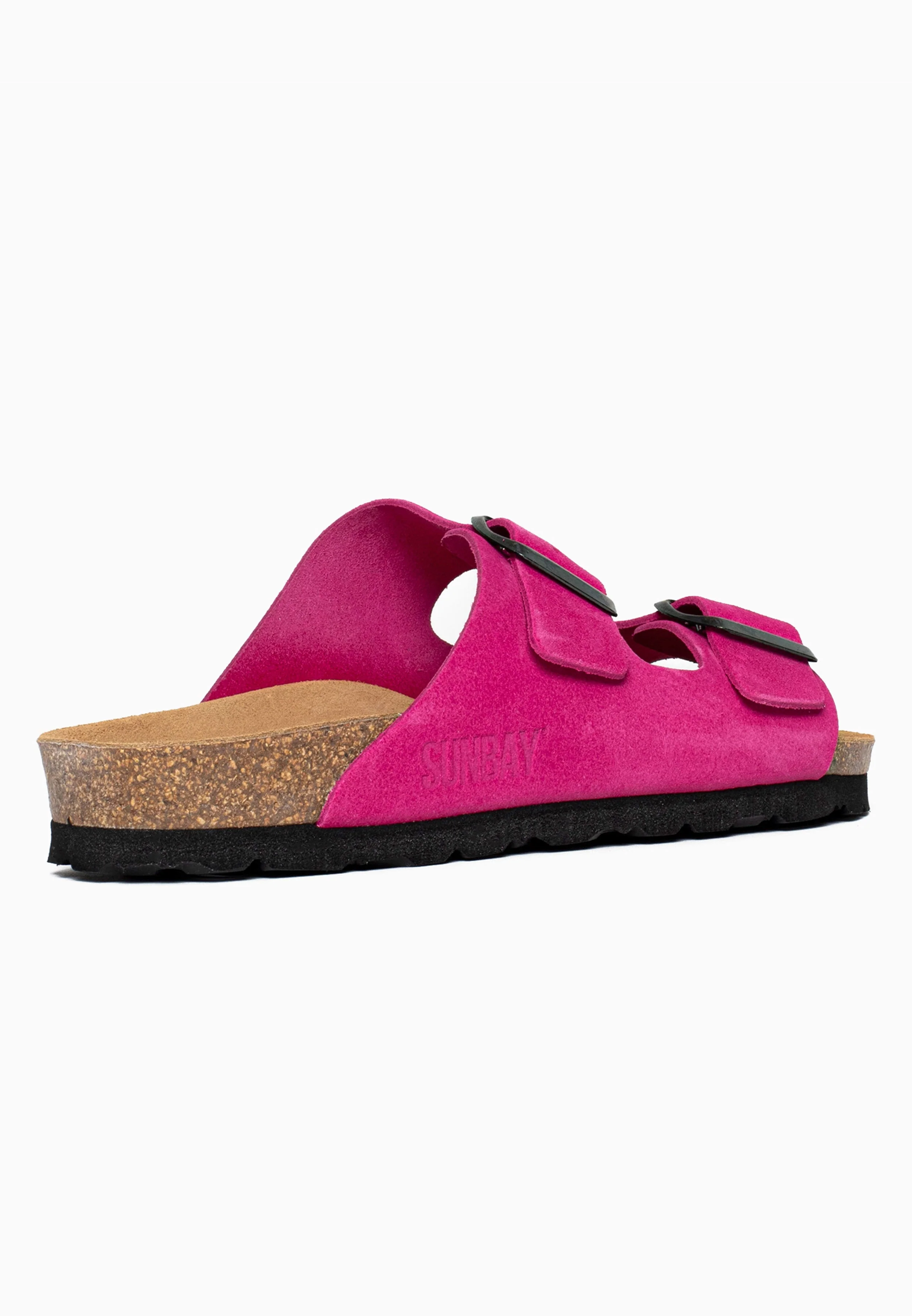 Sandales À Deux Brides Trefle - Cuir - Fuchsia - Femme - Image 4