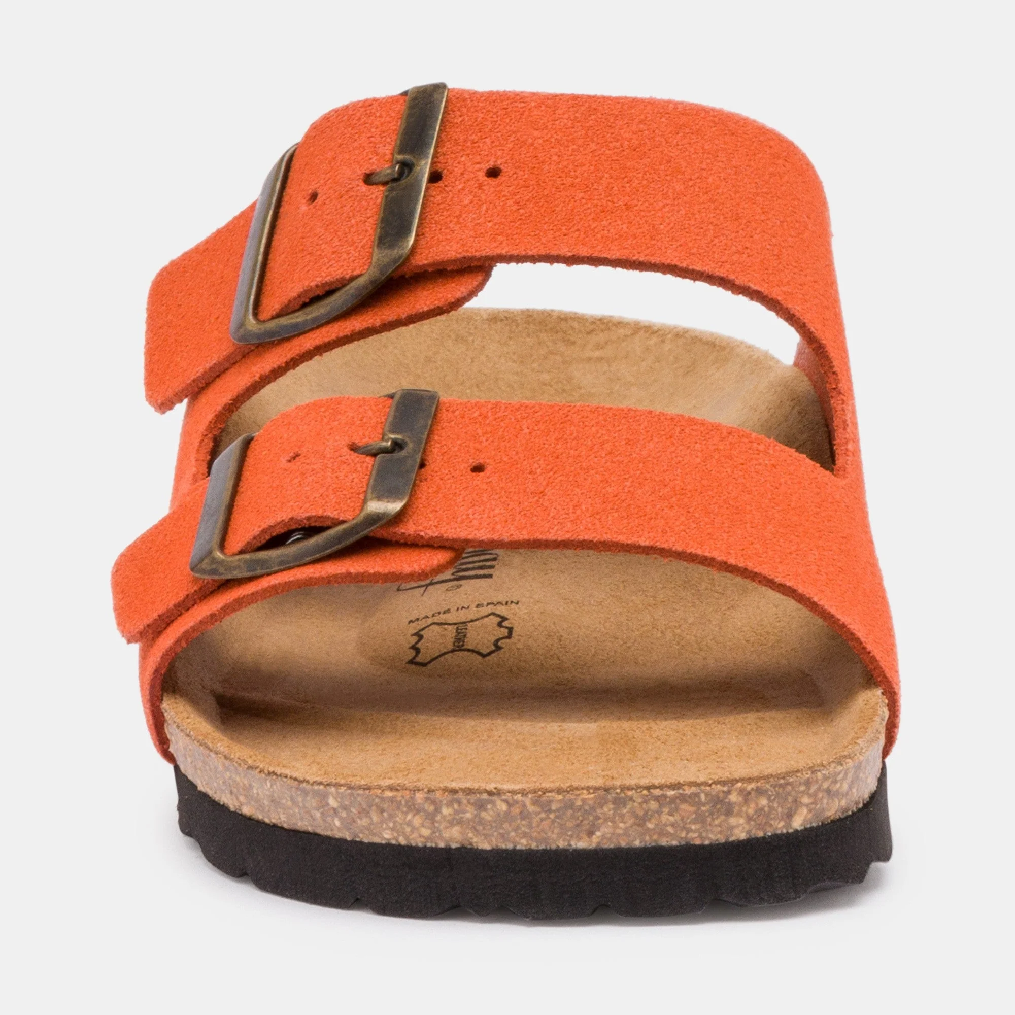 Sandales À Deux Brides Trefle - Cuir - Orange - Femme - Image 2