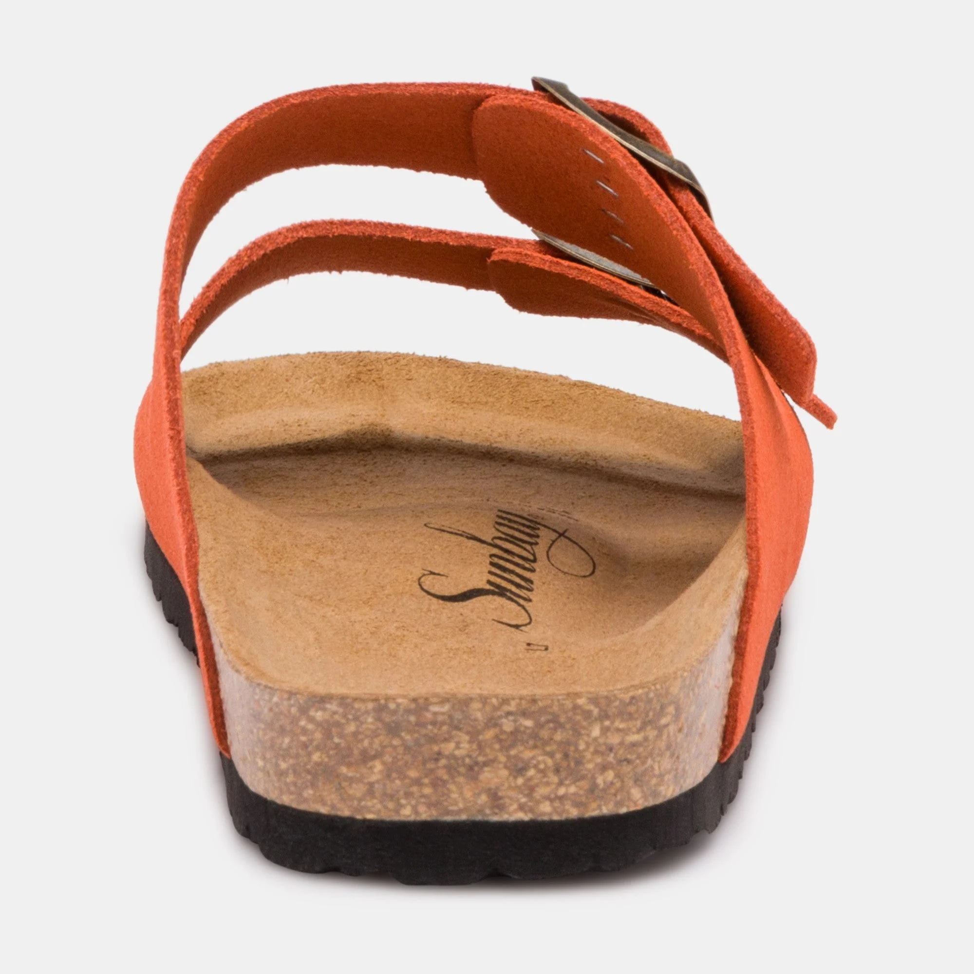 Sandales À Deux Brides Trefle - Cuir - Orange - Femme - Image 4