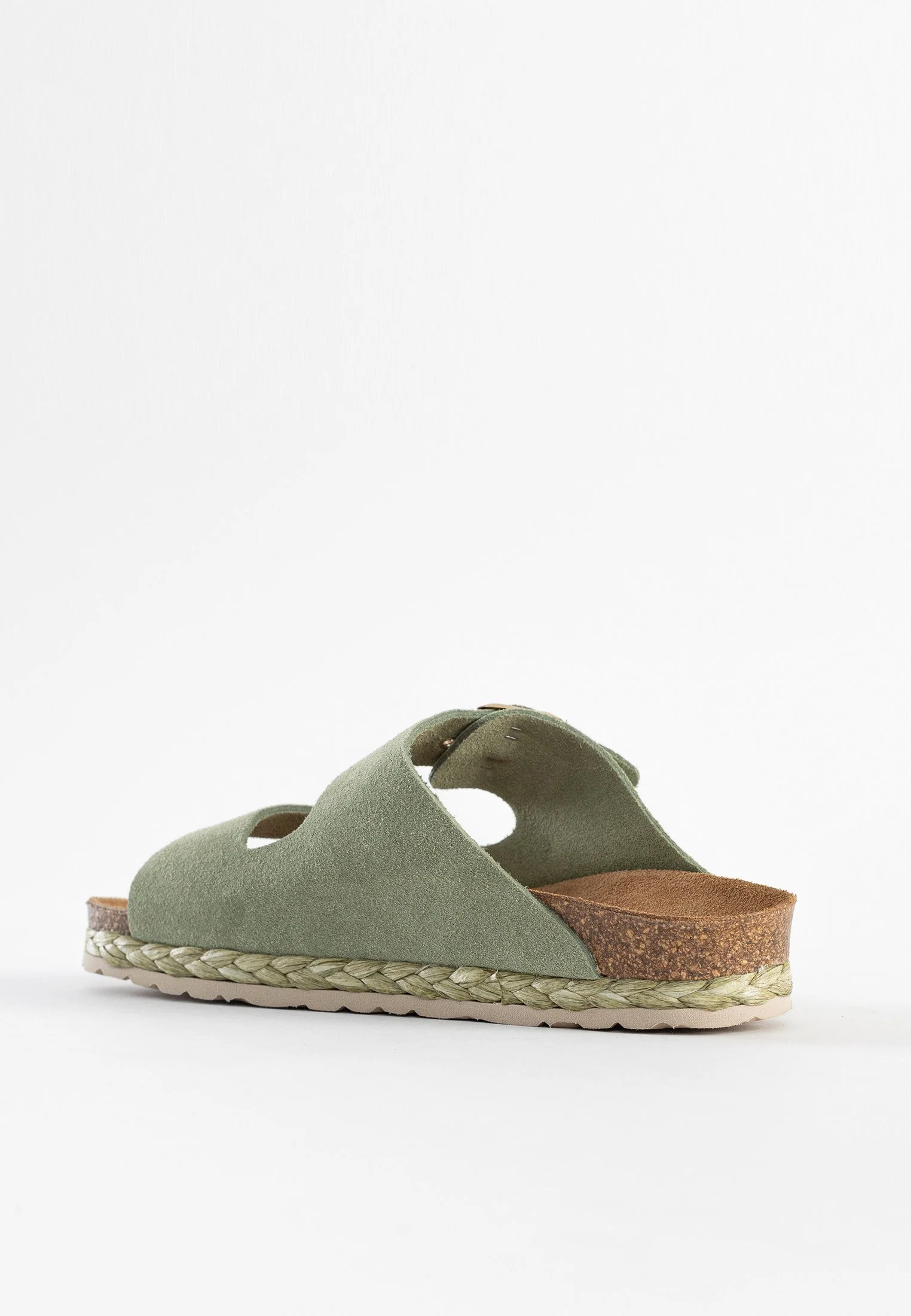 Sandales À Deux Brides Trefle - Cuir - Green - Femme - Image 3