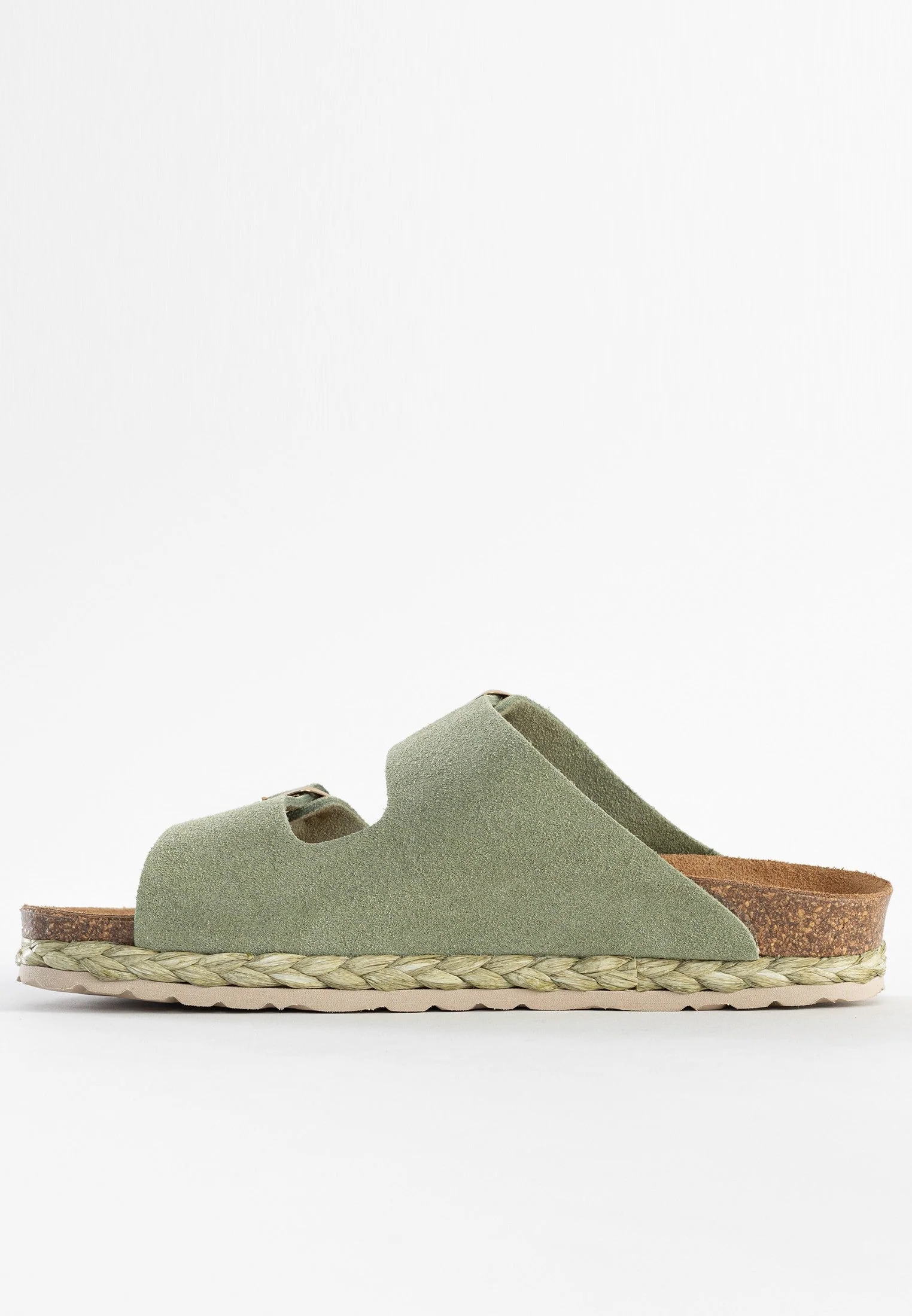 Sandales À Deux Brides Trefle - Cuir - Green - Femme - Image 4