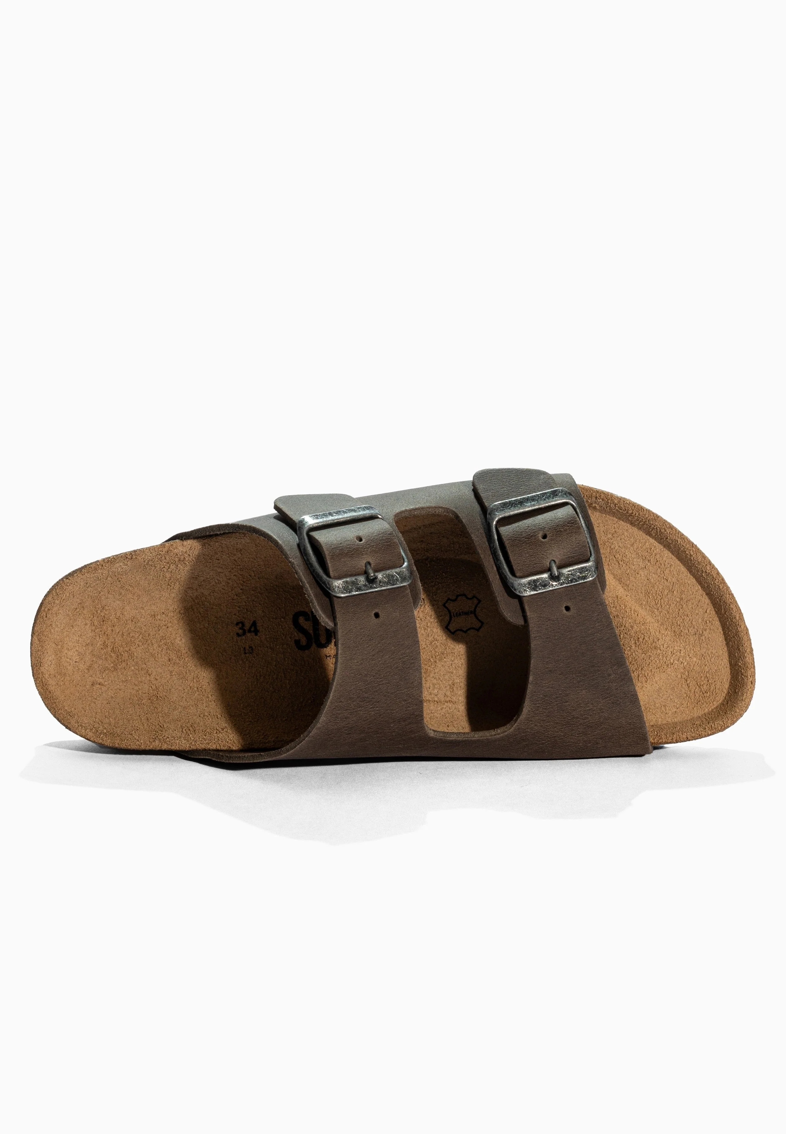 Sandales À Deux Brides Trefle - Cuir - Anthracite - Enfant - Image 5