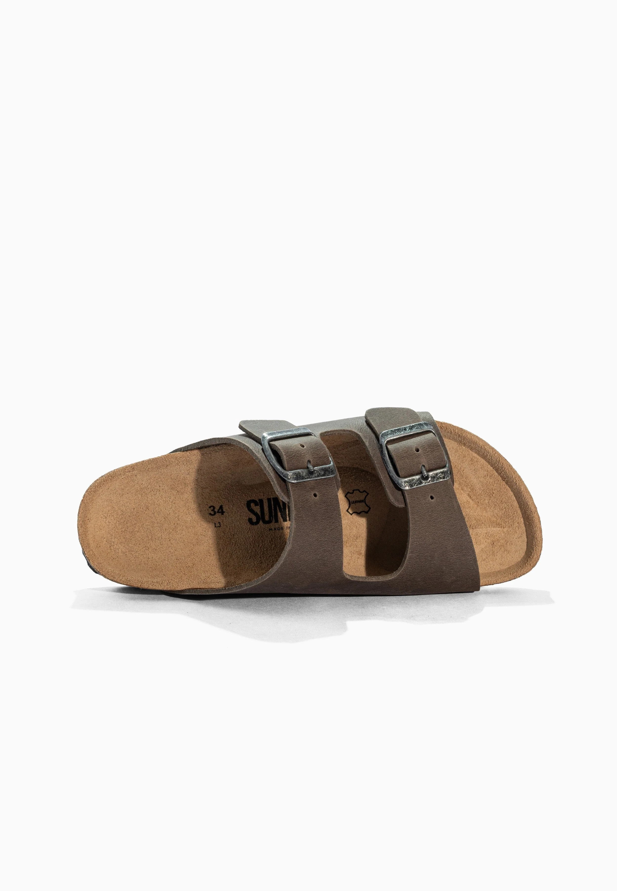 Sandales À Deux Brides Trefle - Cuir - Anthracite - Enfant - Image 5