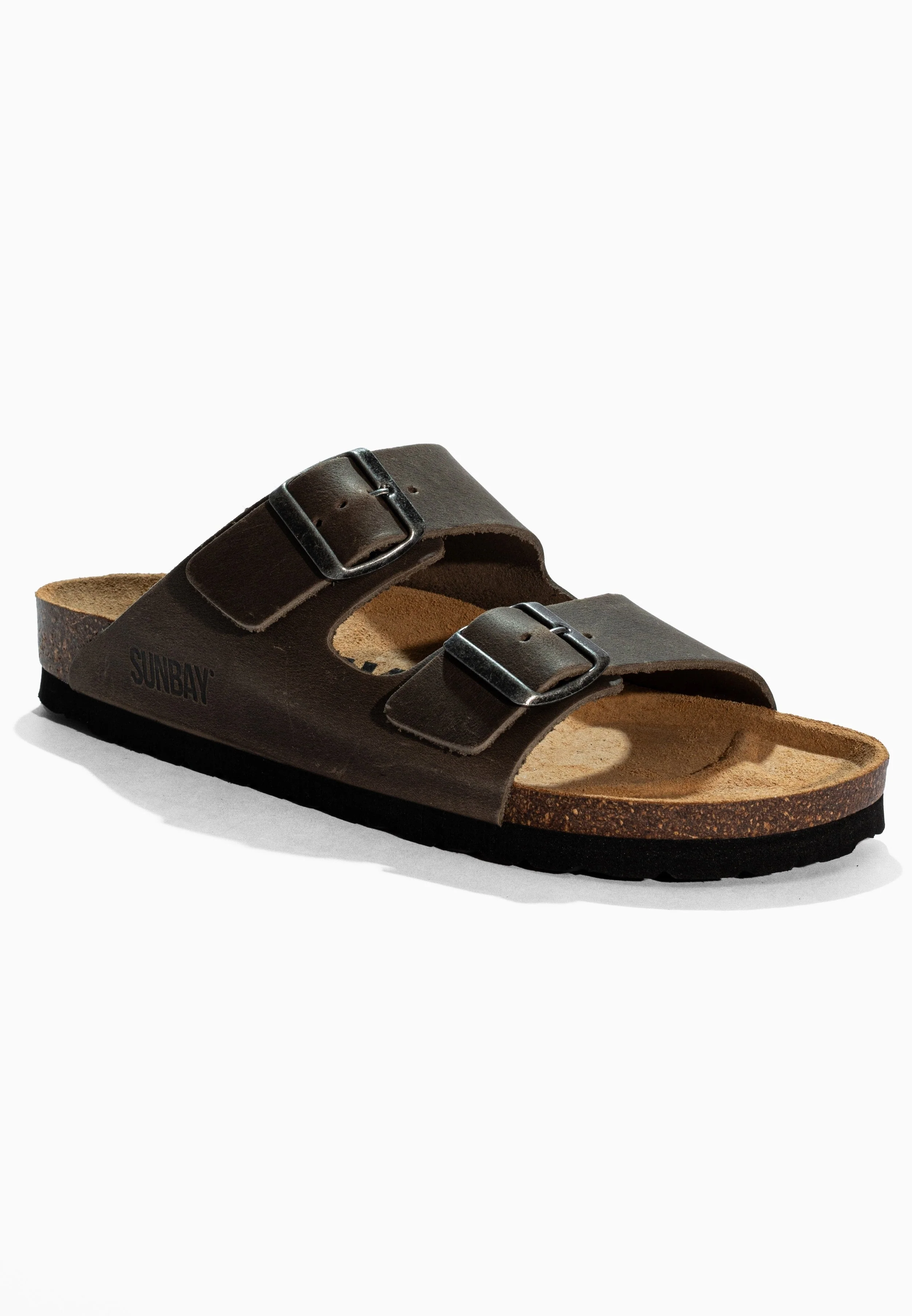 Sandales À Deux Brides Trefle - Cuir - Anthracite - Femme - Image 2