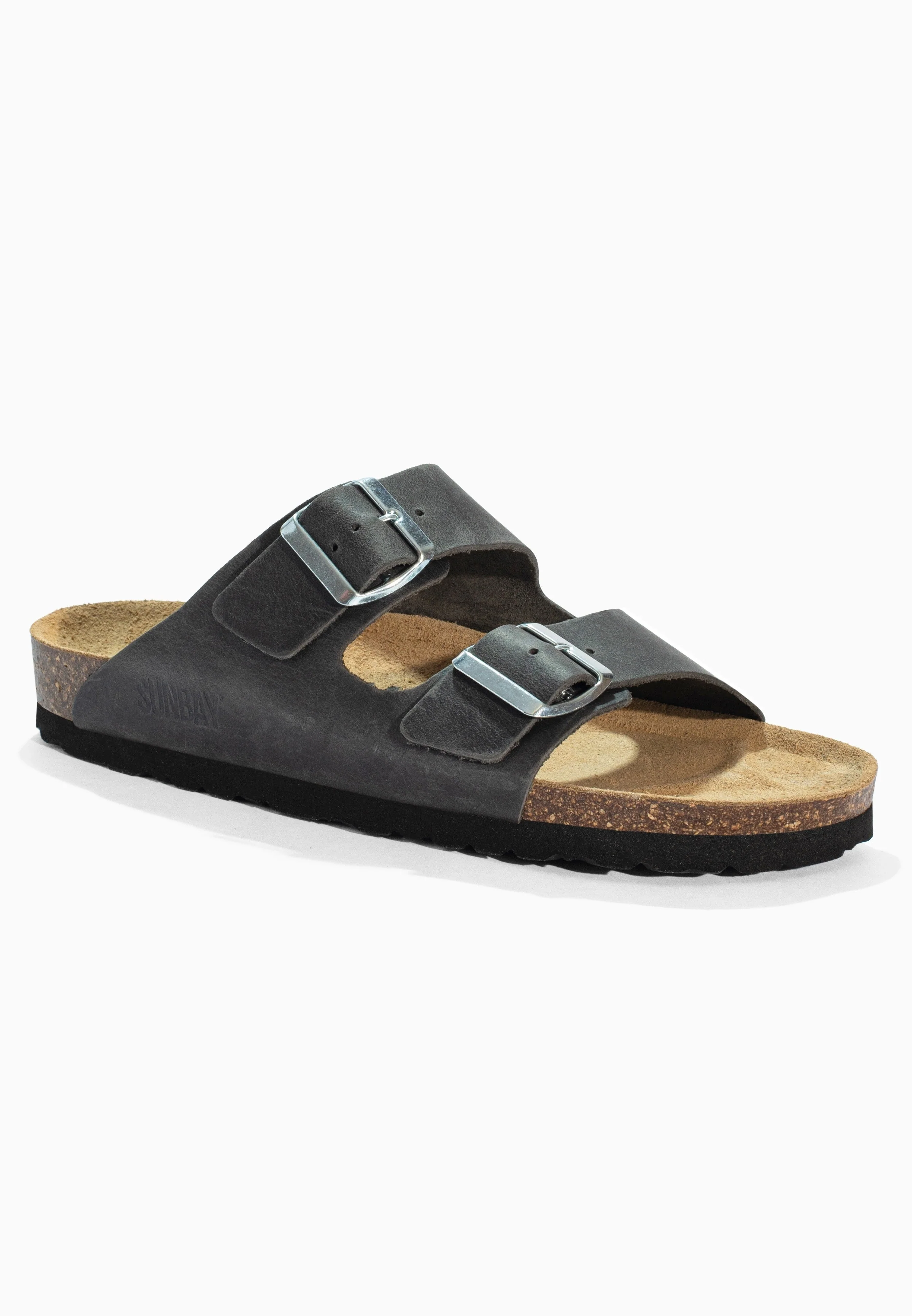 Sandales À Deux Brides Trefle - Cuir - Anthracite - Femme - Image 2
