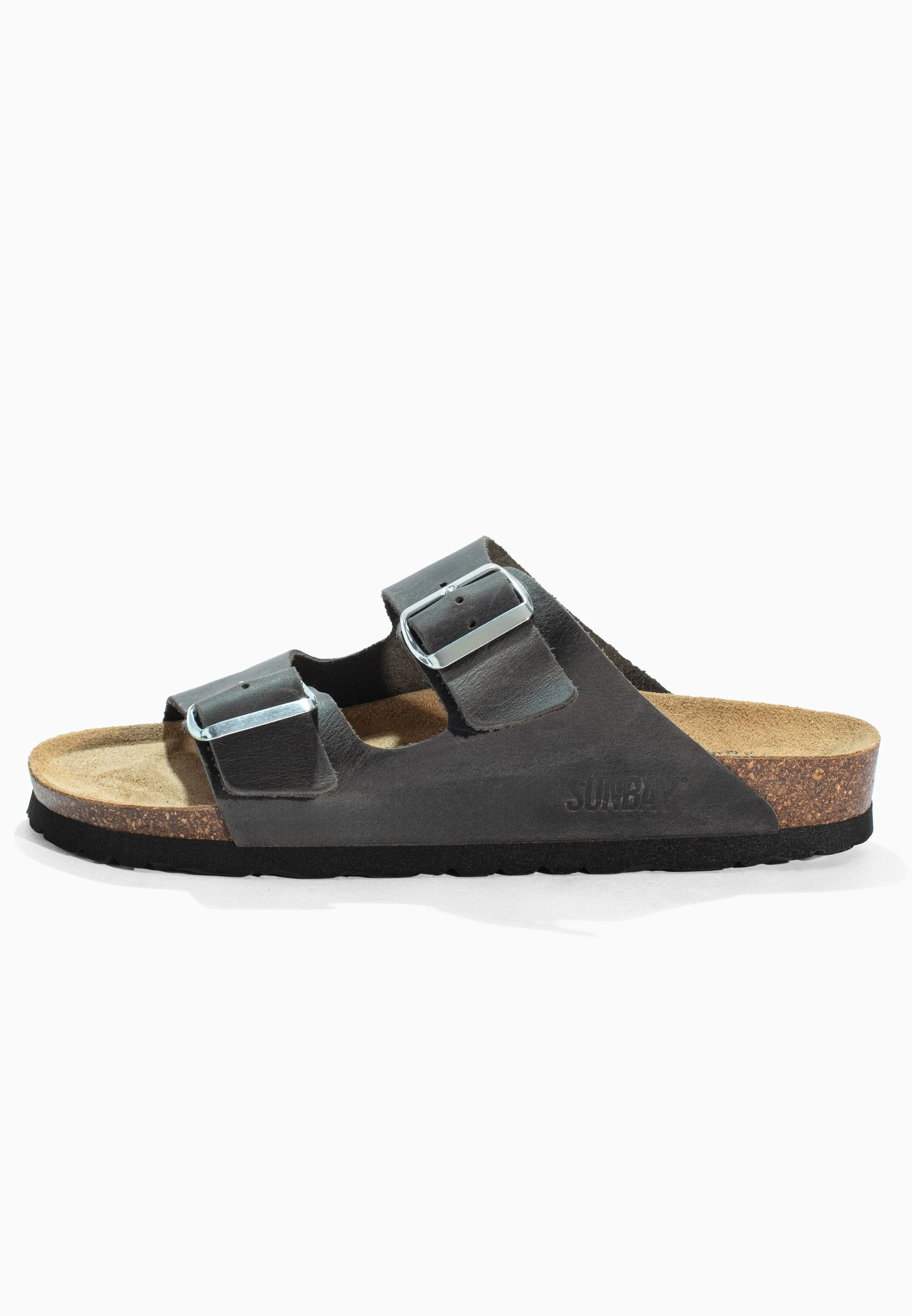 Sandales À Deux Brides Trefle - Cuir - Anthracite - Femme - Image 3