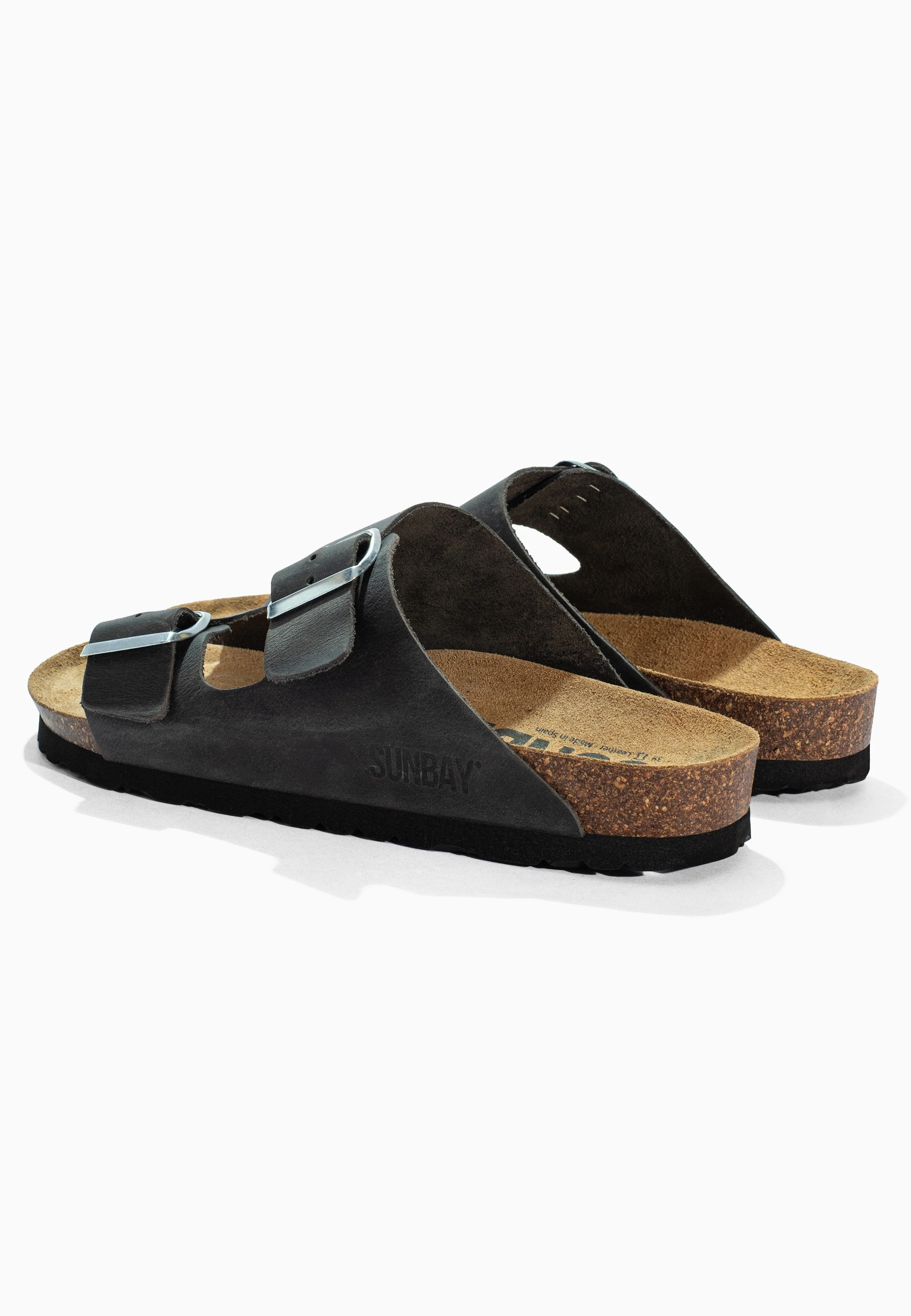 Sandales À Deux Brides Trefle - Cuir - Anthracite - Femme - Image 6