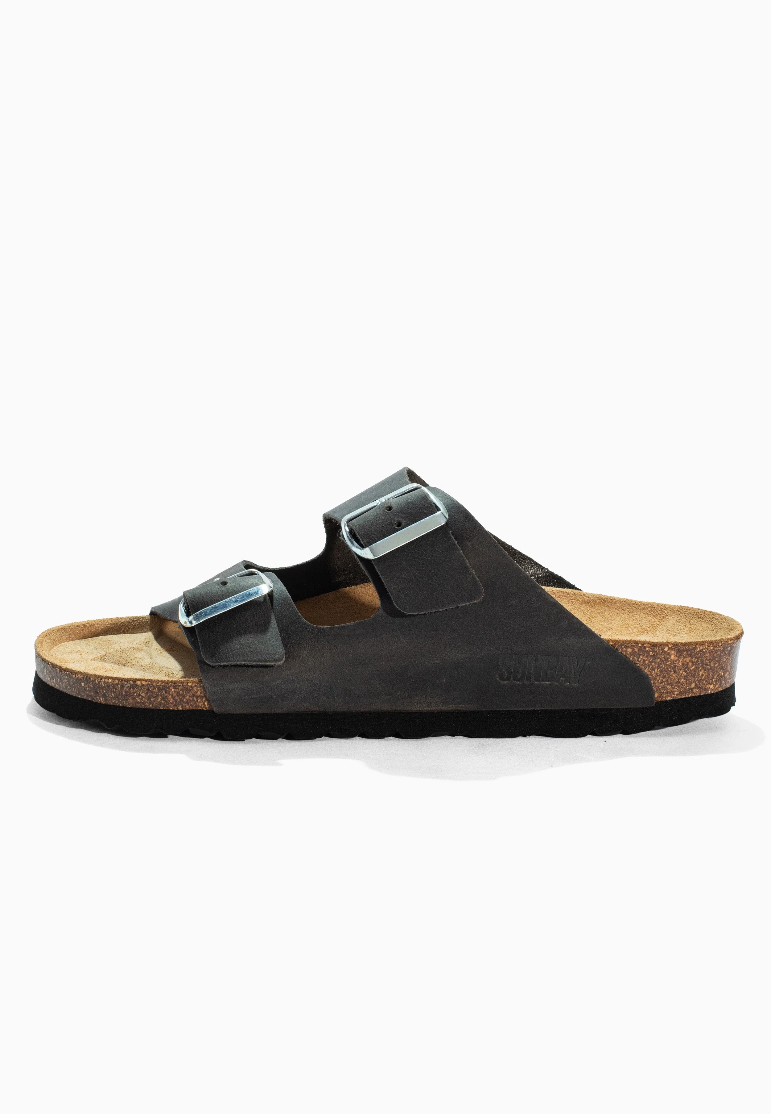 Sandales À Deux Brides Trefle - Cuir - Anthracite - Homme - Image 3