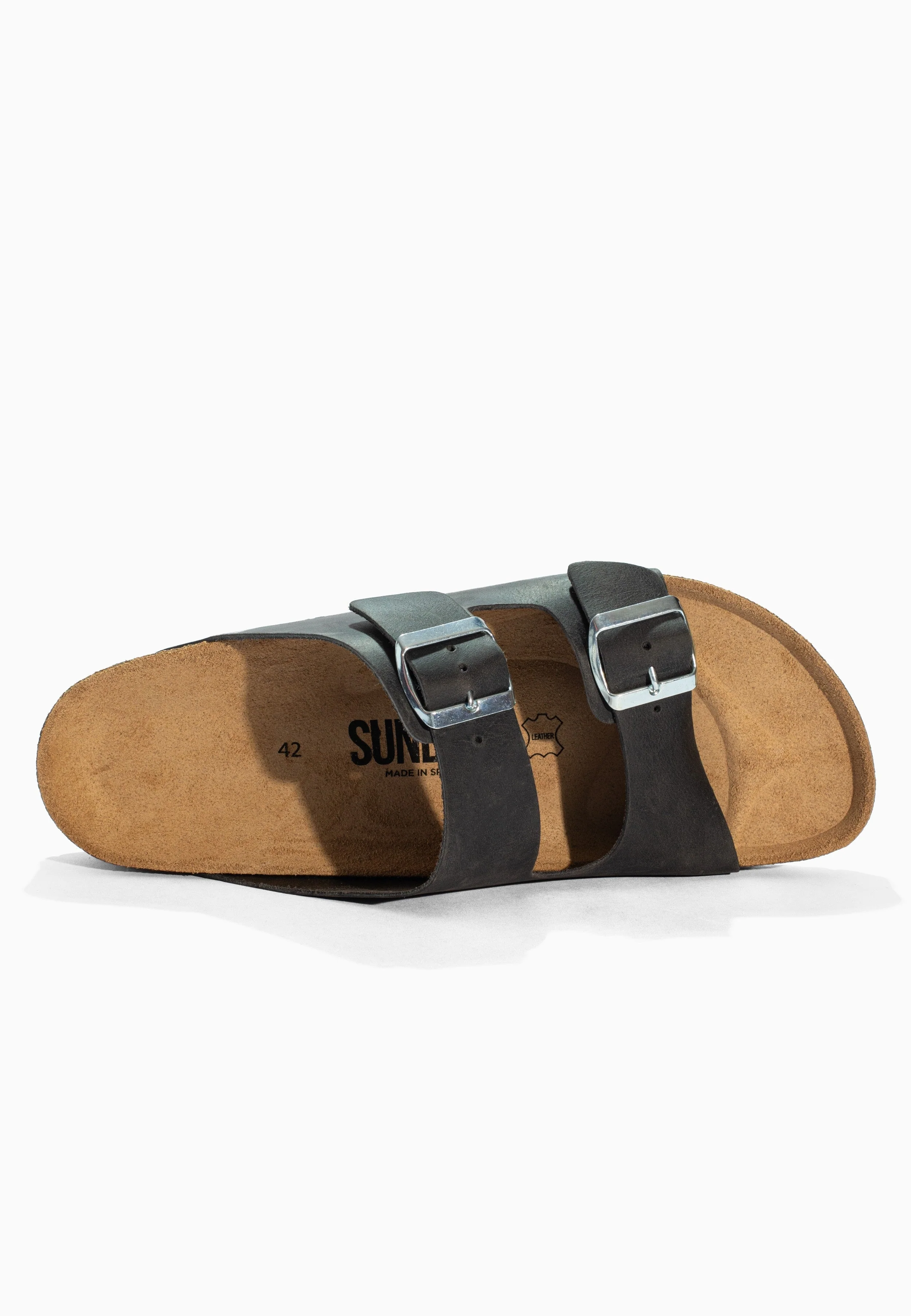 Sandales À Deux Brides Trefle - Cuir - Anthracite - Homme - Image 5