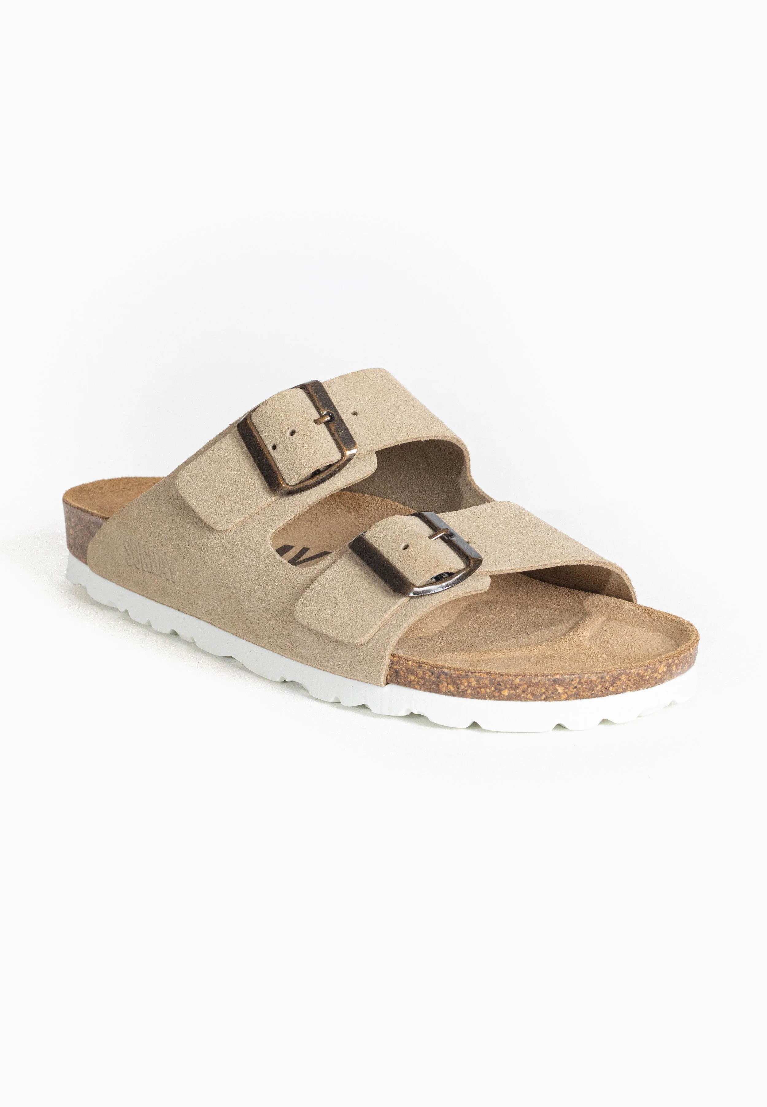 Sandales À Deux Brides Trefle - Cuir - Beige - Femme - Image 2