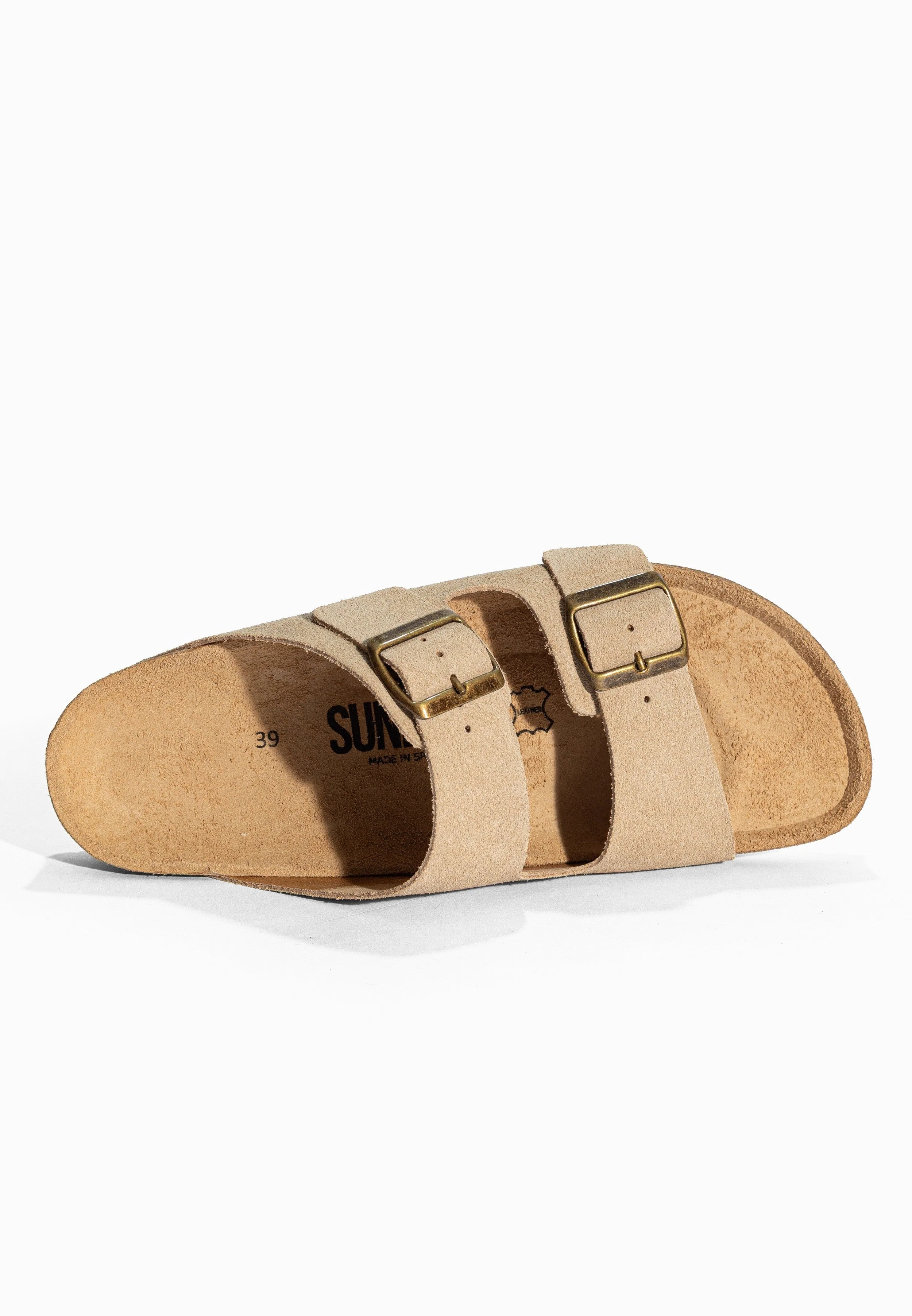 Sandales À Deux Brides Trefle - Cuir - Beige - Femme - Image 5