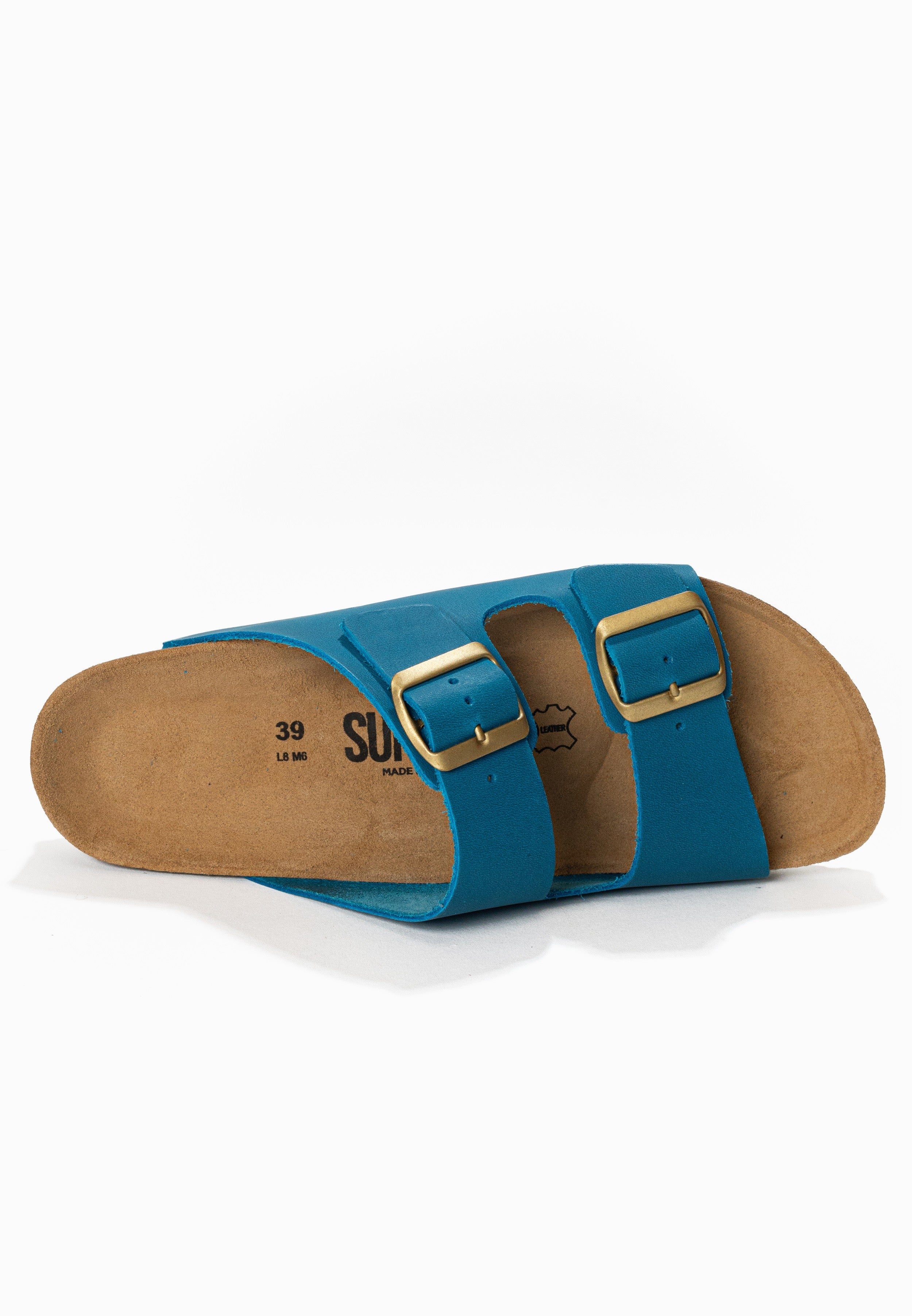 Sandales À Deux Brides Trefle - Cuir - Duck Blue - Femme - Image 5