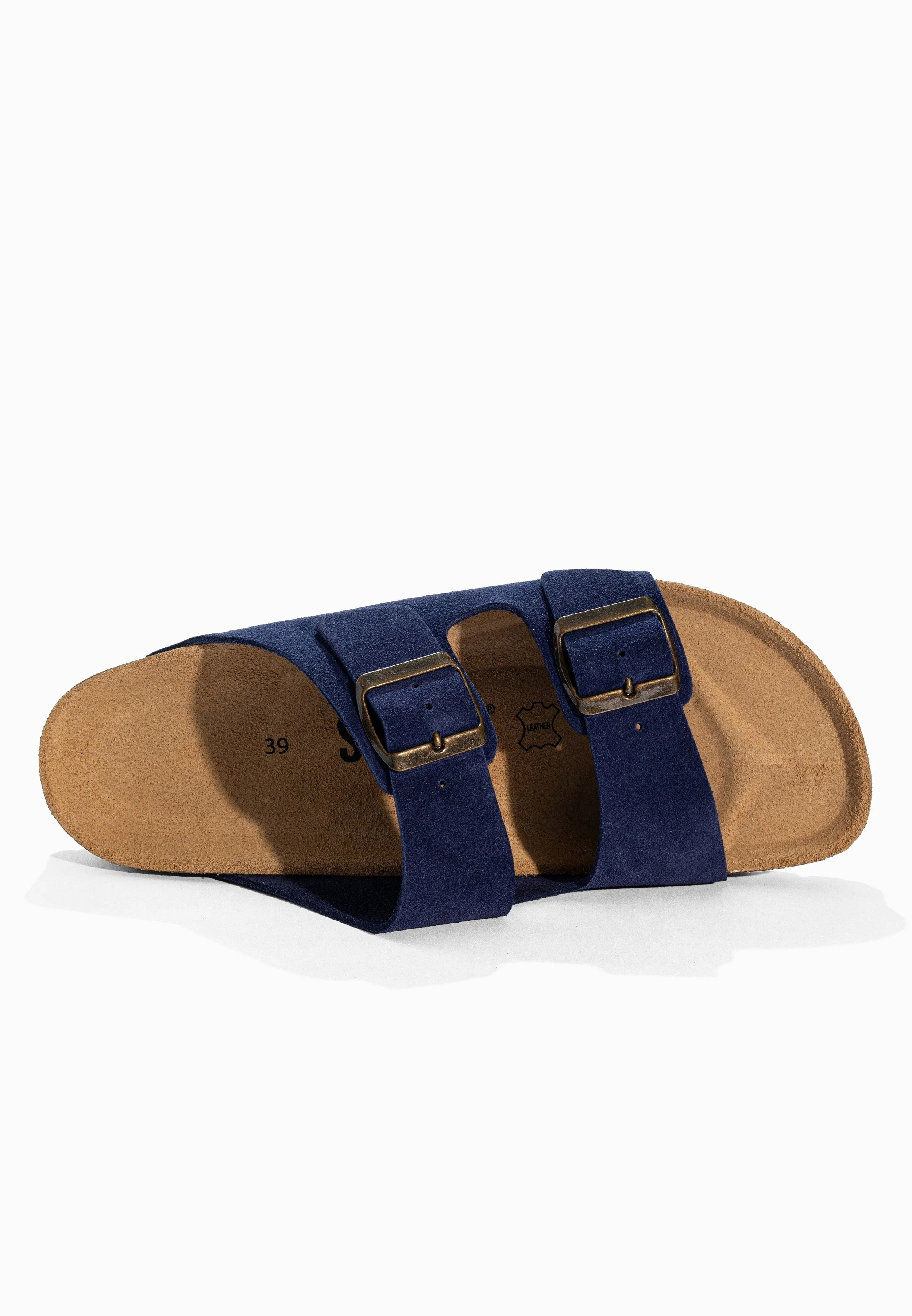 Sandales À Deux Brides Trefle - Cuir - Navy - Femme - Image 5