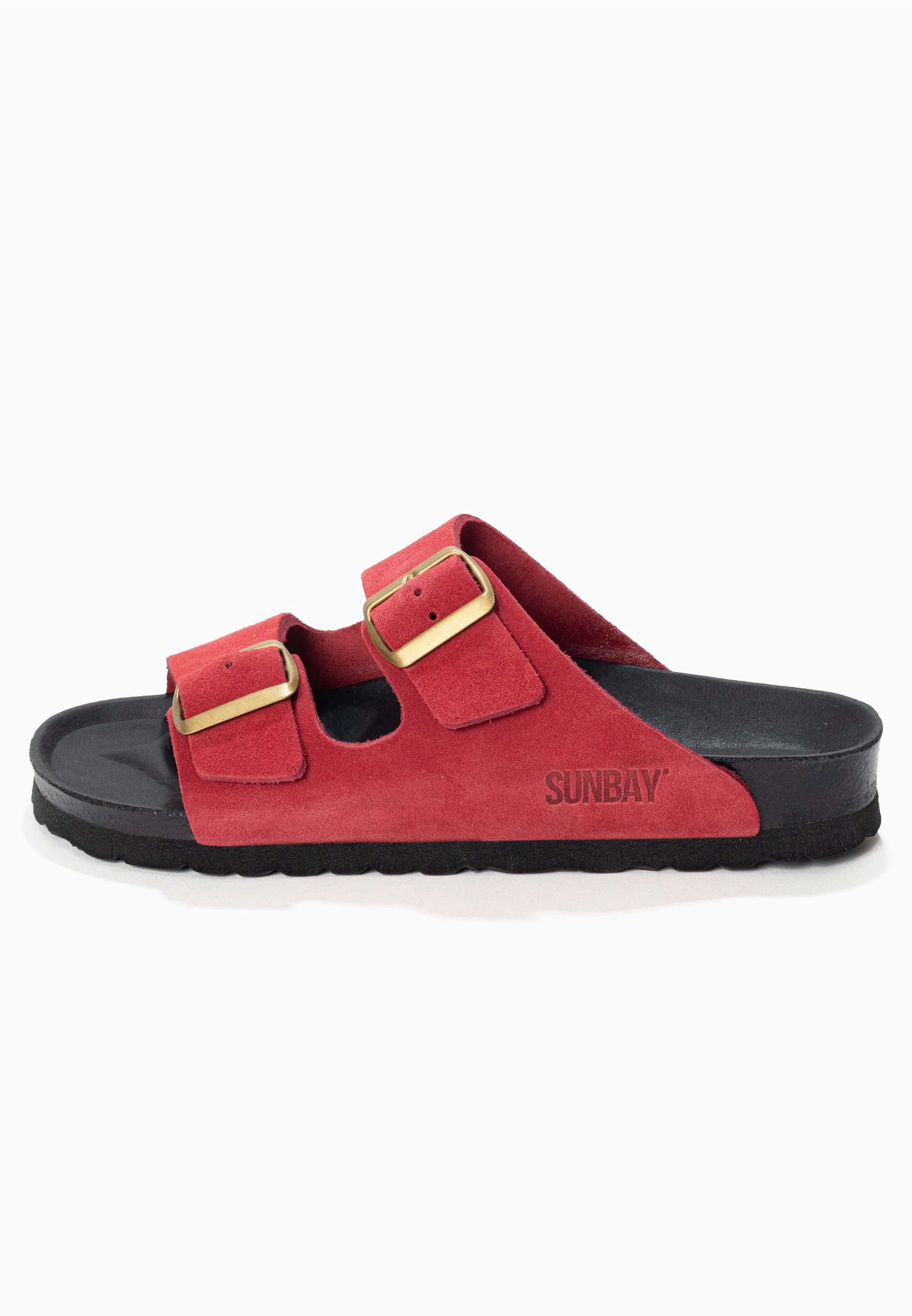 Sandales À Deux Brides Trefle - Cuir - Burgundy - Femme - Image 3