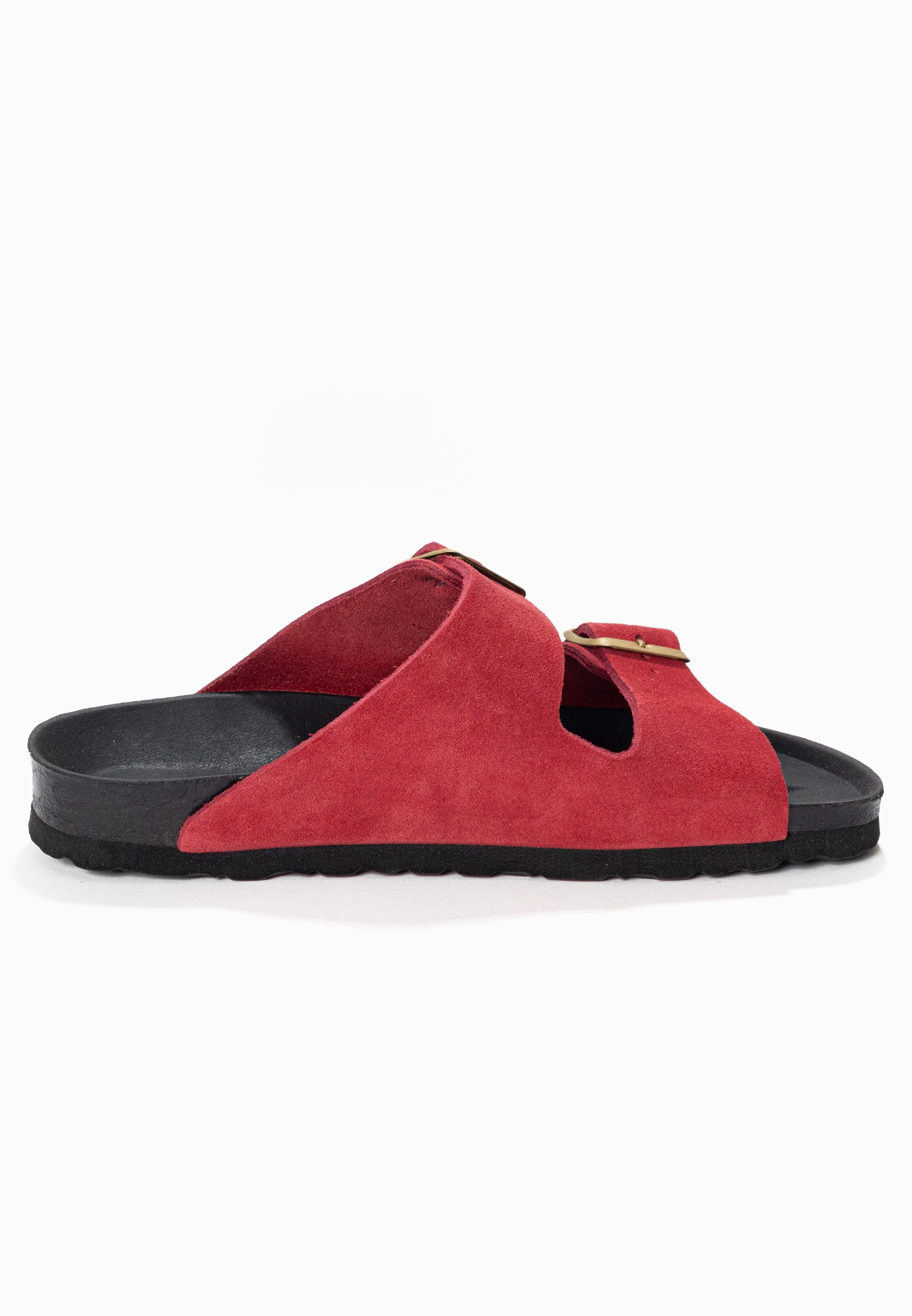 Sandales À Deux Brides Trefle - Cuir - Burgundy - Femme - Image 4