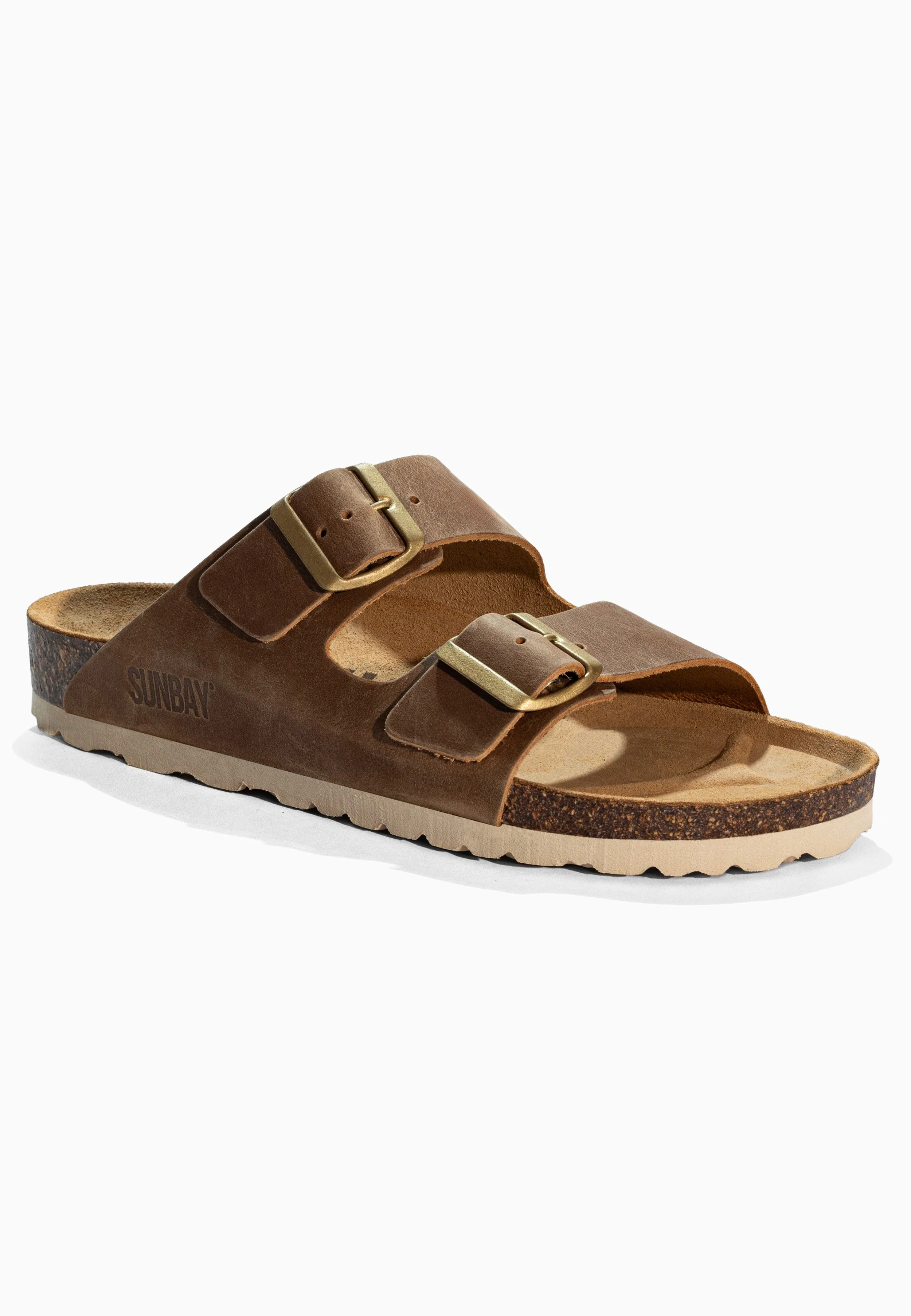 Sandales À Deux Brides Trefle - Cuir - Camel - Femme - Image 2