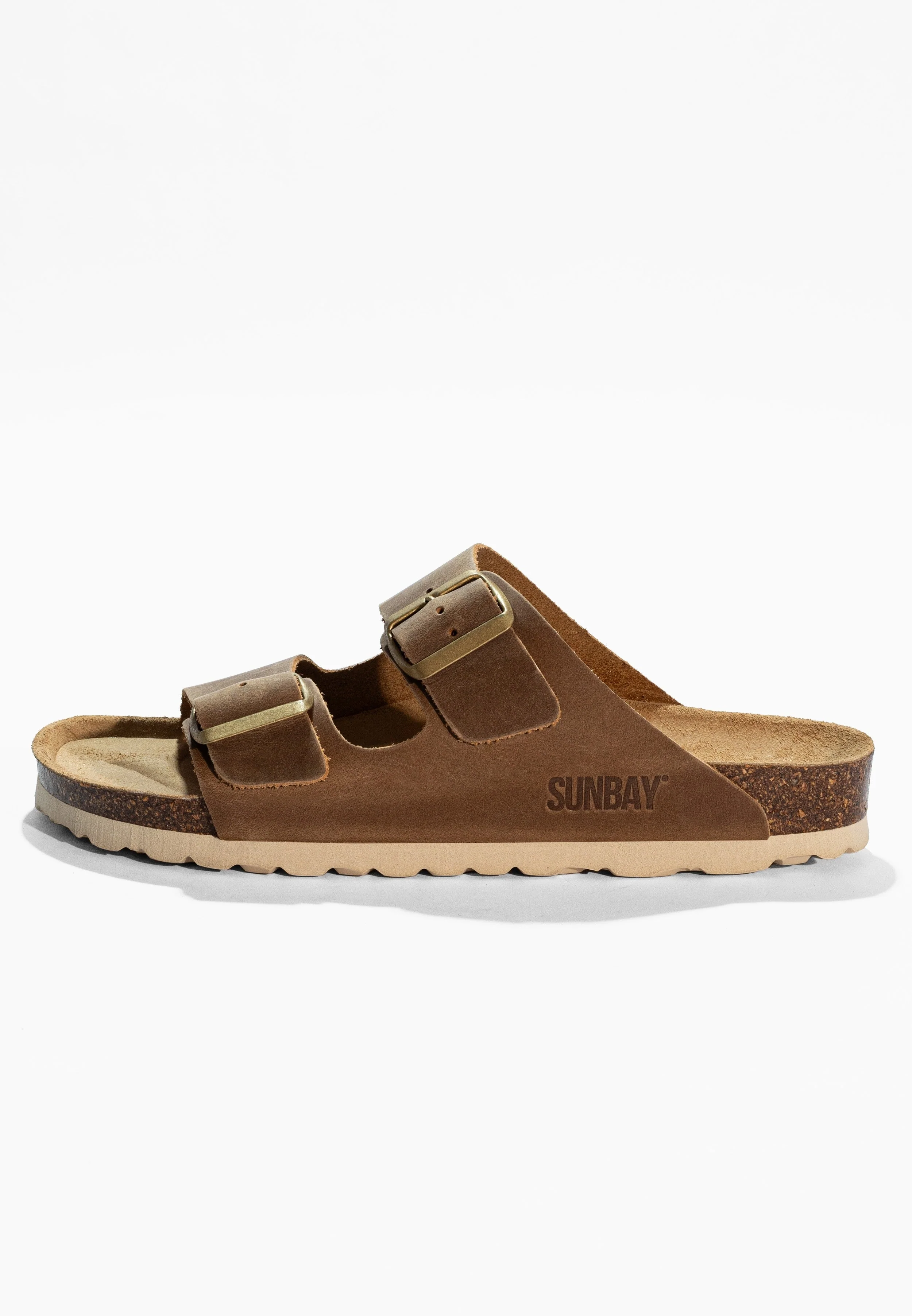 Sandales À Deux Brides Trefle - Cuir - Camel - Femme - Image 3