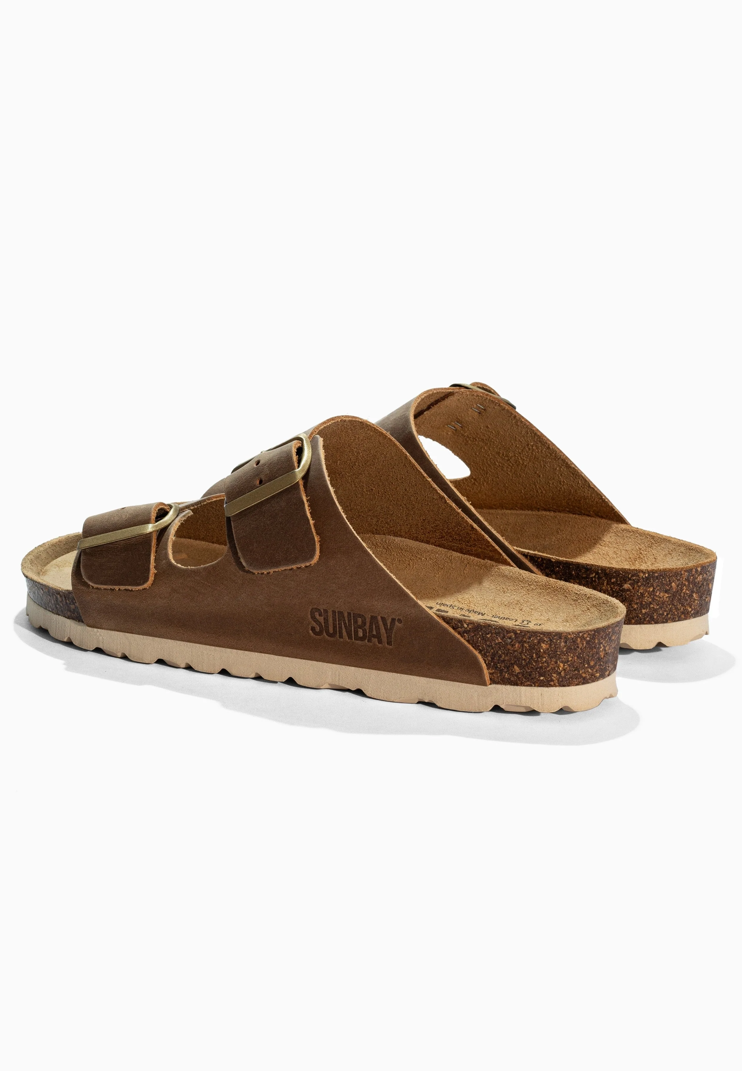 Sandales À Deux Brides Trefle - Cuir - Camel - Femme - Image 6
