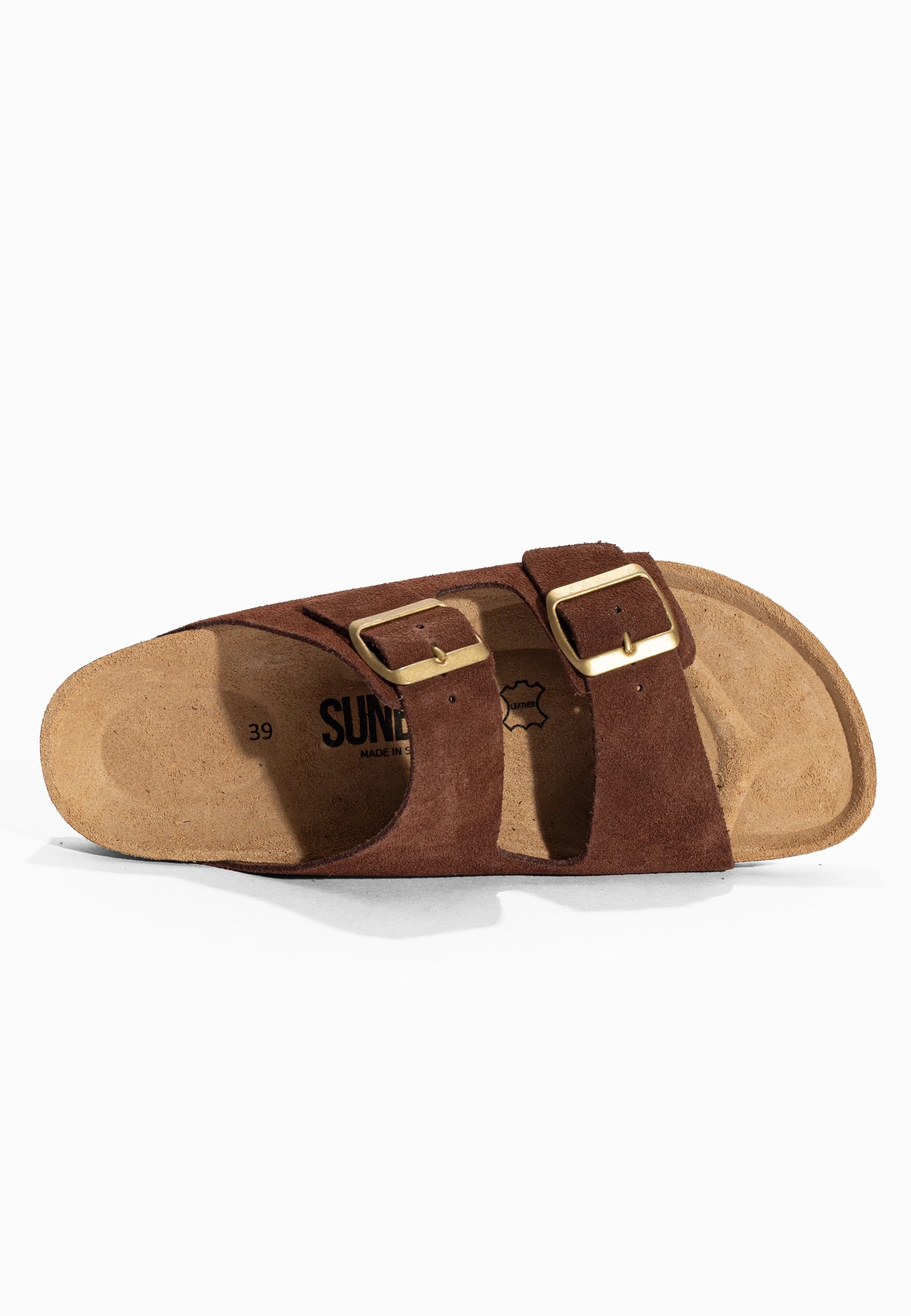 Sandales À Deux Brides Trefle - Cuir - Chocolat - Femme - Image 5