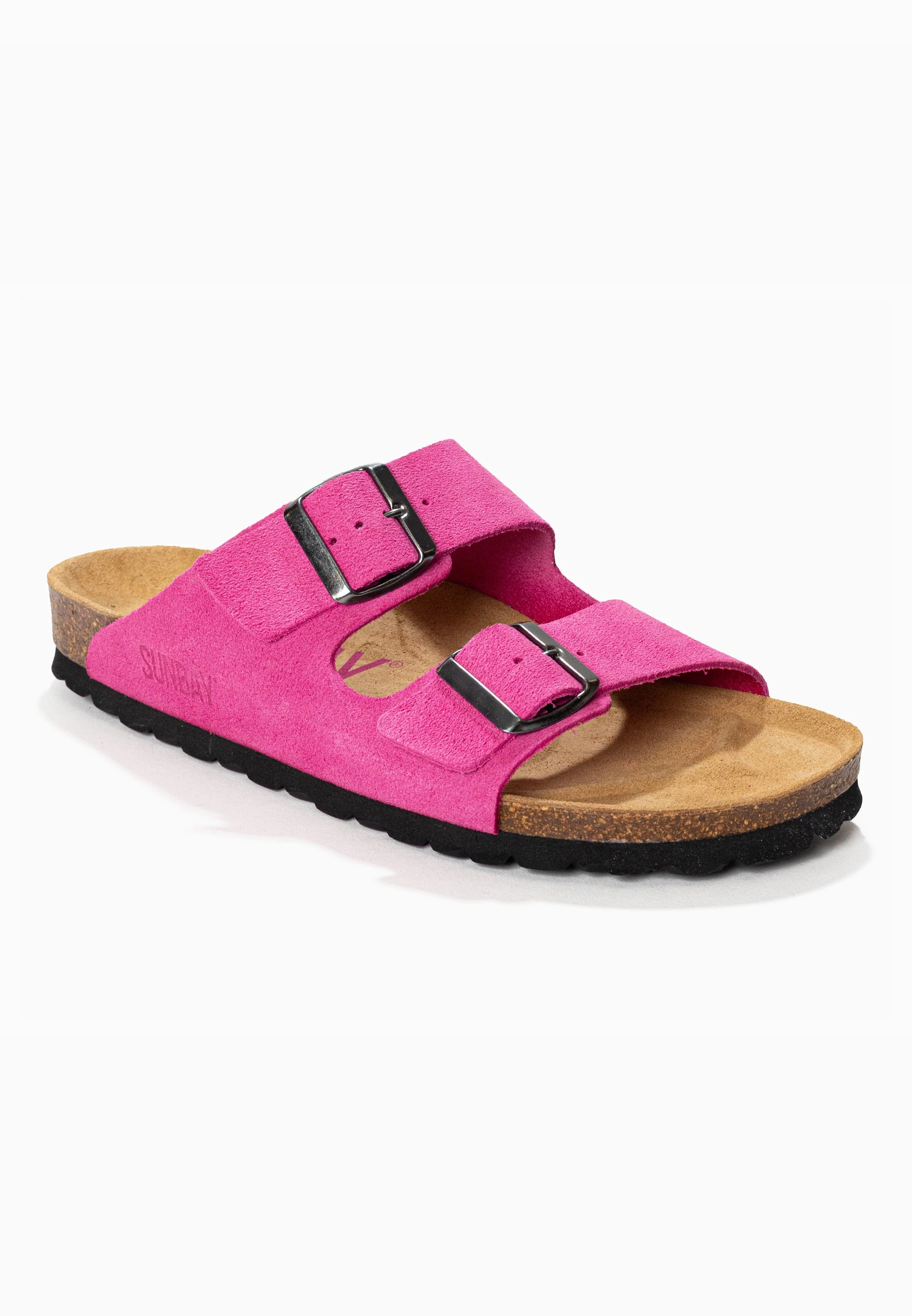 Sandales À Deux Brides Trefle - Cuir - Fuchsia - Femme - Image 2