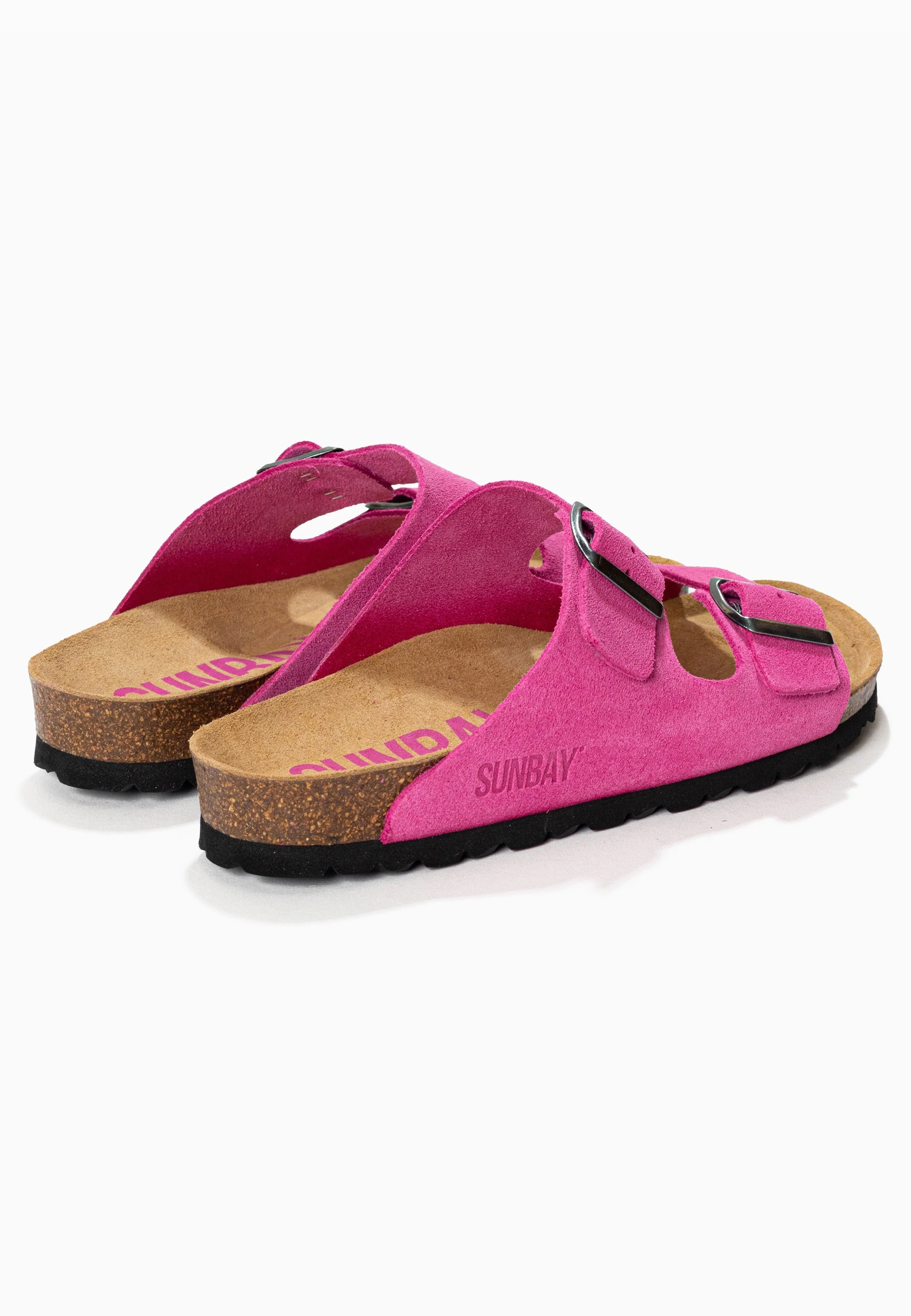 Sandales À Deux Brides Trefle - Cuir - Fuchsia - Femme - Image 6