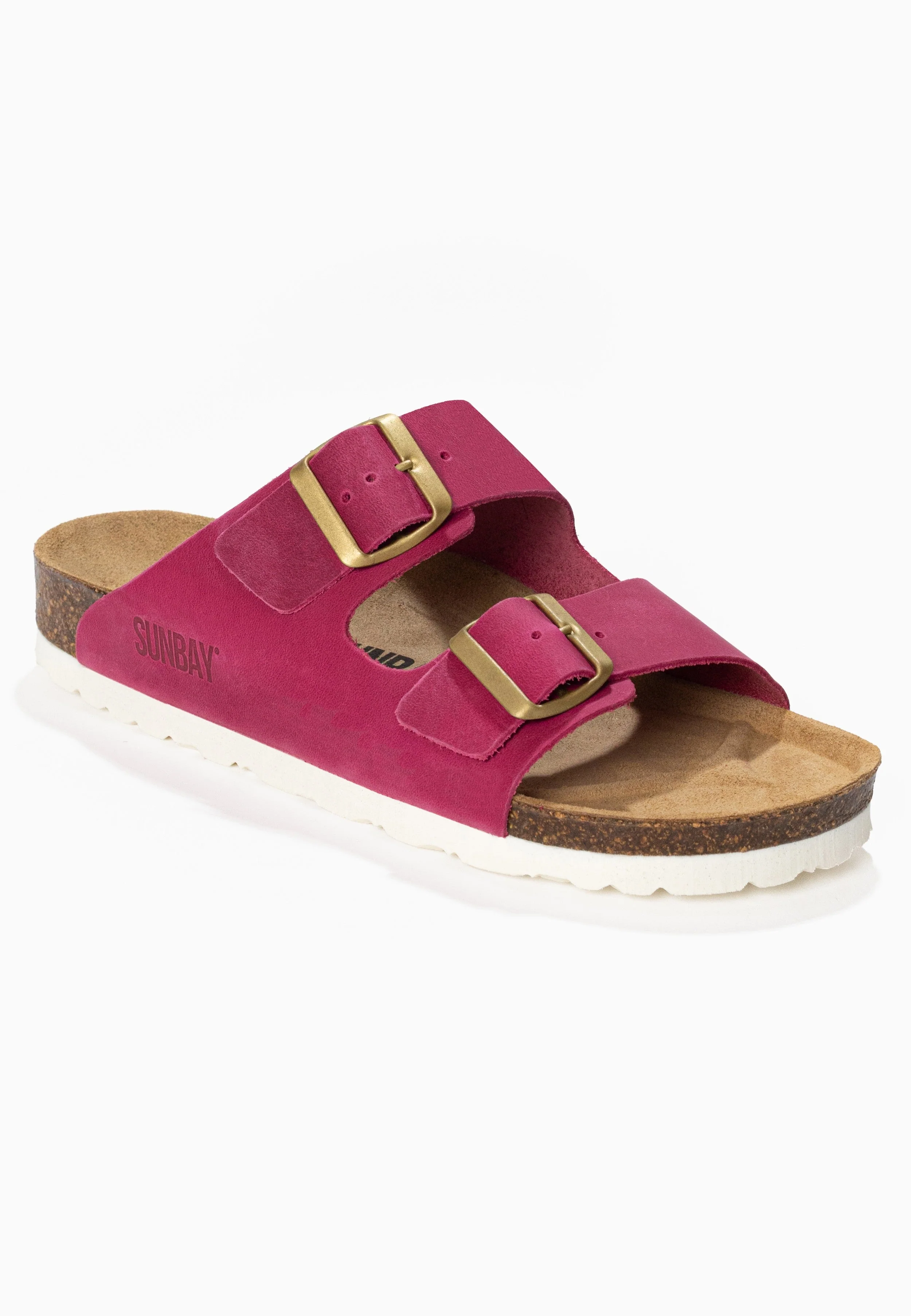 Sandales À Deux Brides Trefle - Cuir - Fuchsia - Femme - Image 2