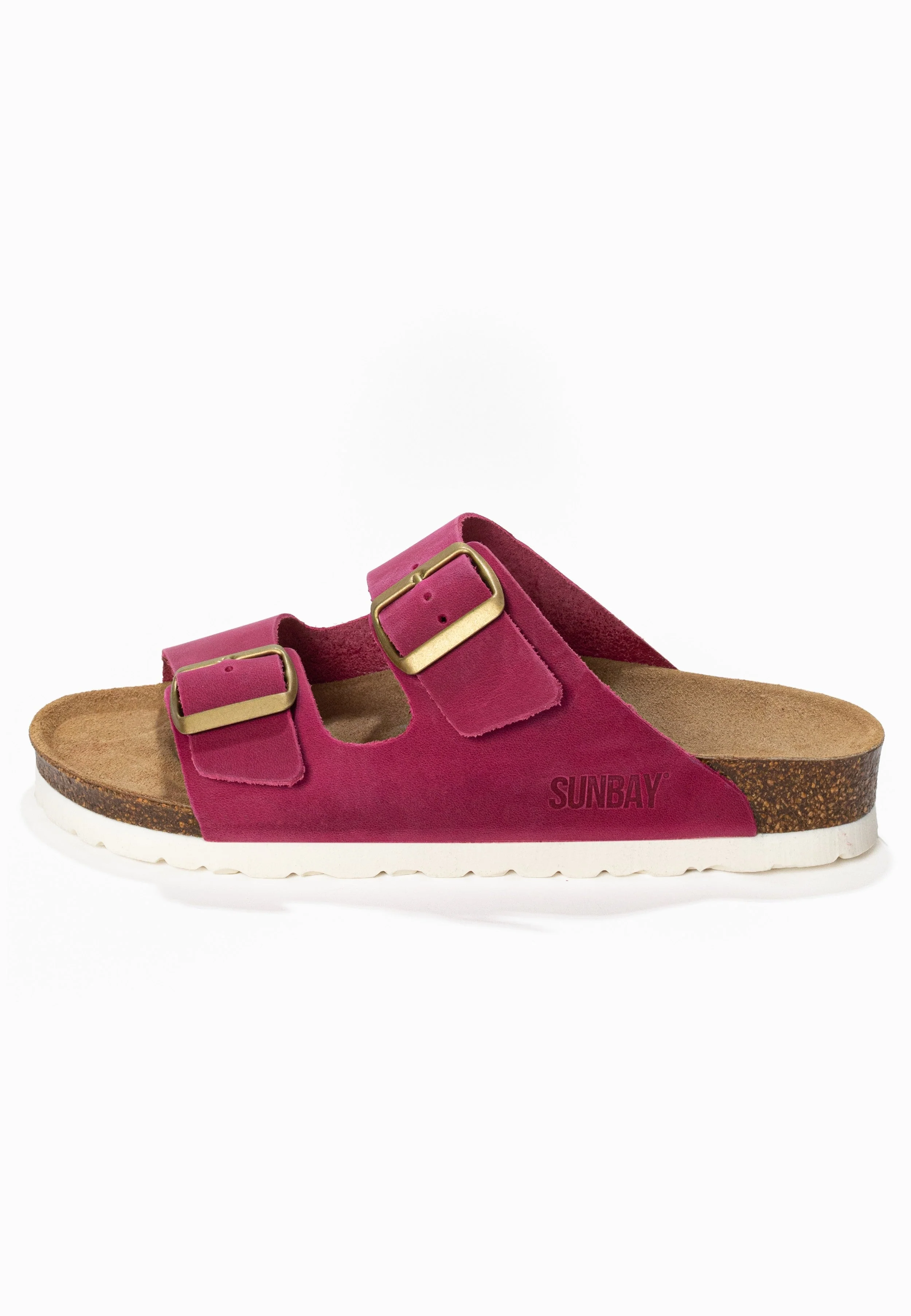 Sandales À Deux Brides Trefle - Cuir - Fuchsia - Femme - Image 3