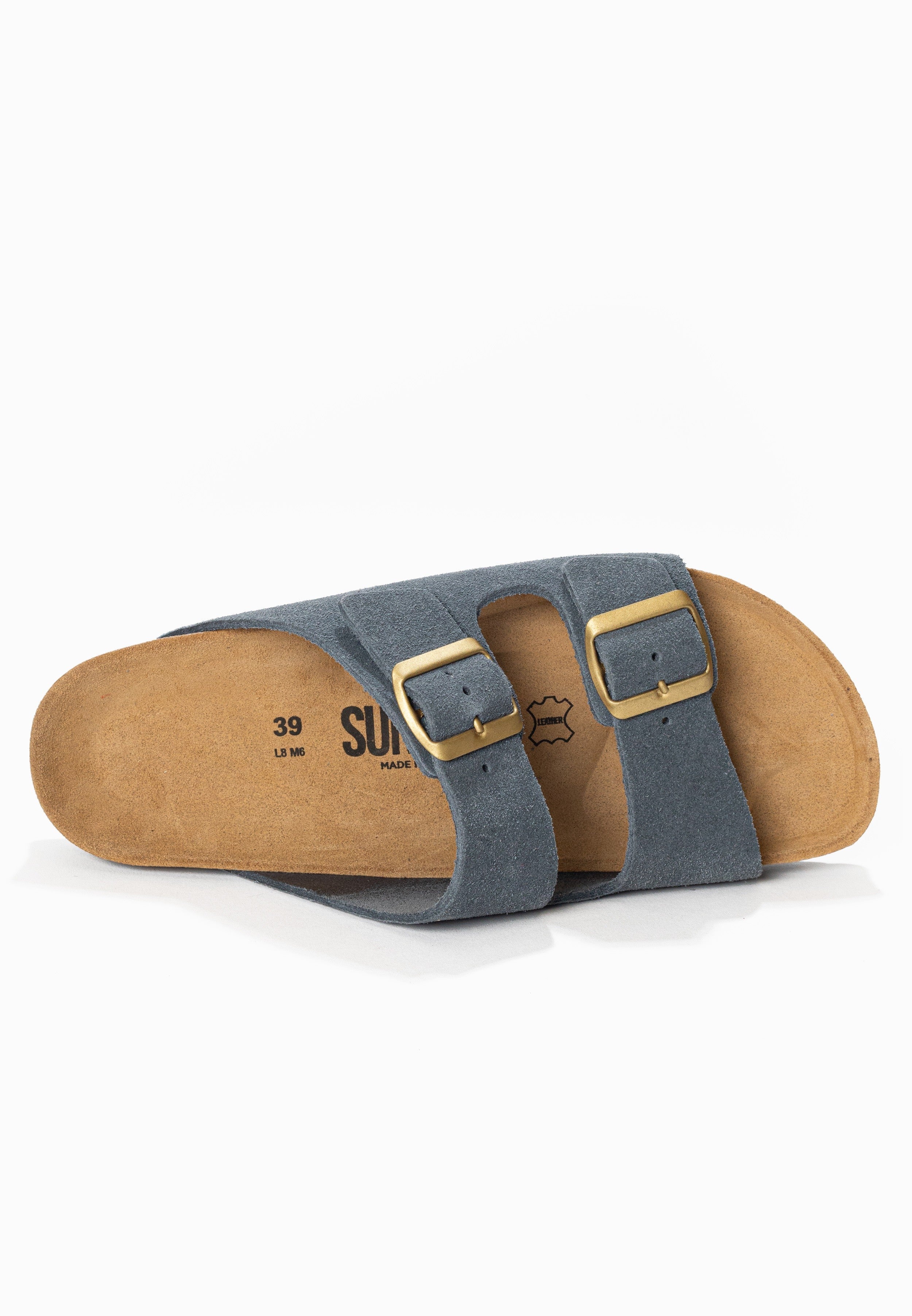 Sandales À Deux Brides Trefle - Cuir - Grey - Femme - Image 5