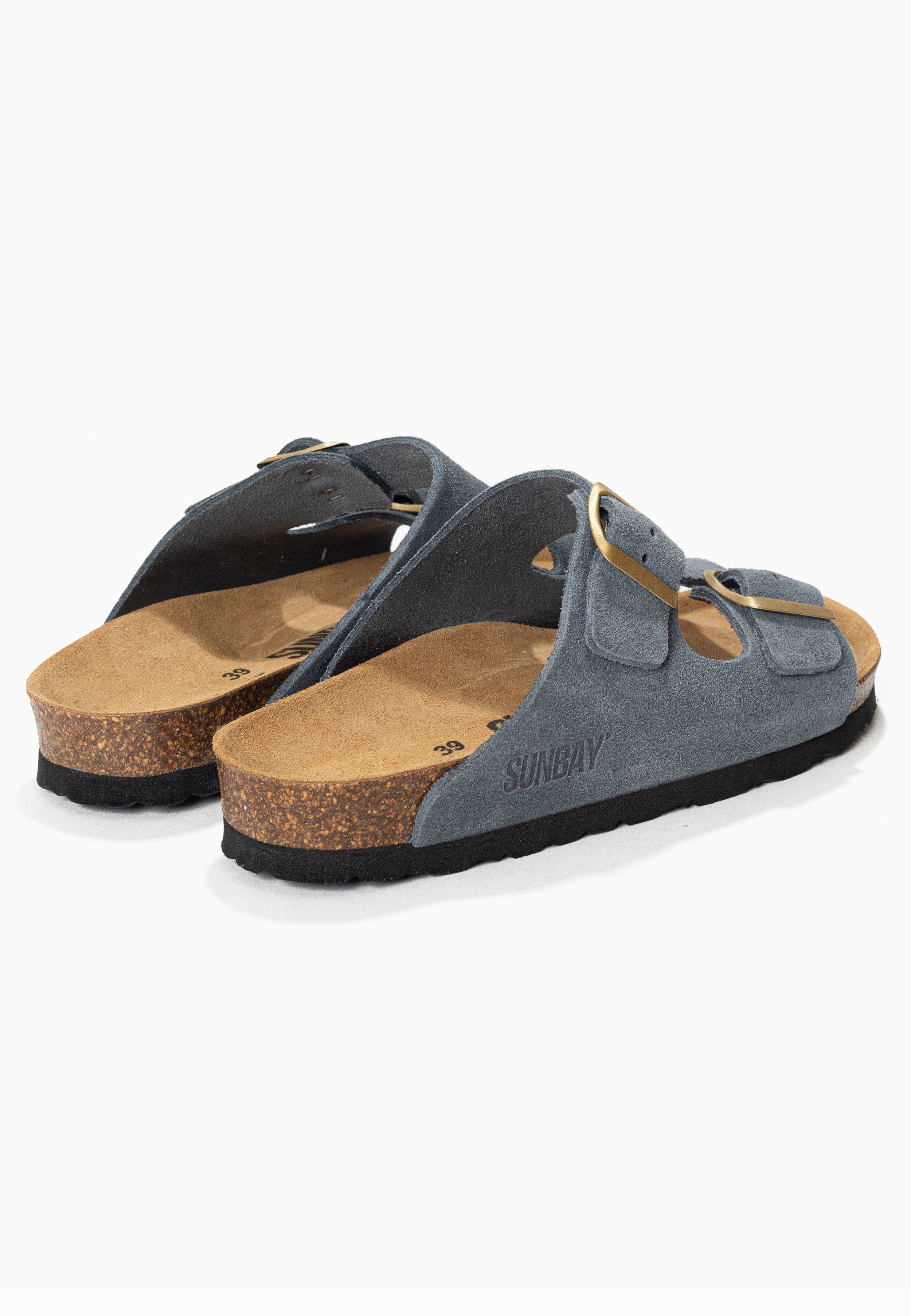Sandales À Deux Brides Trefle - Cuir - Grey - Femme - Image 6