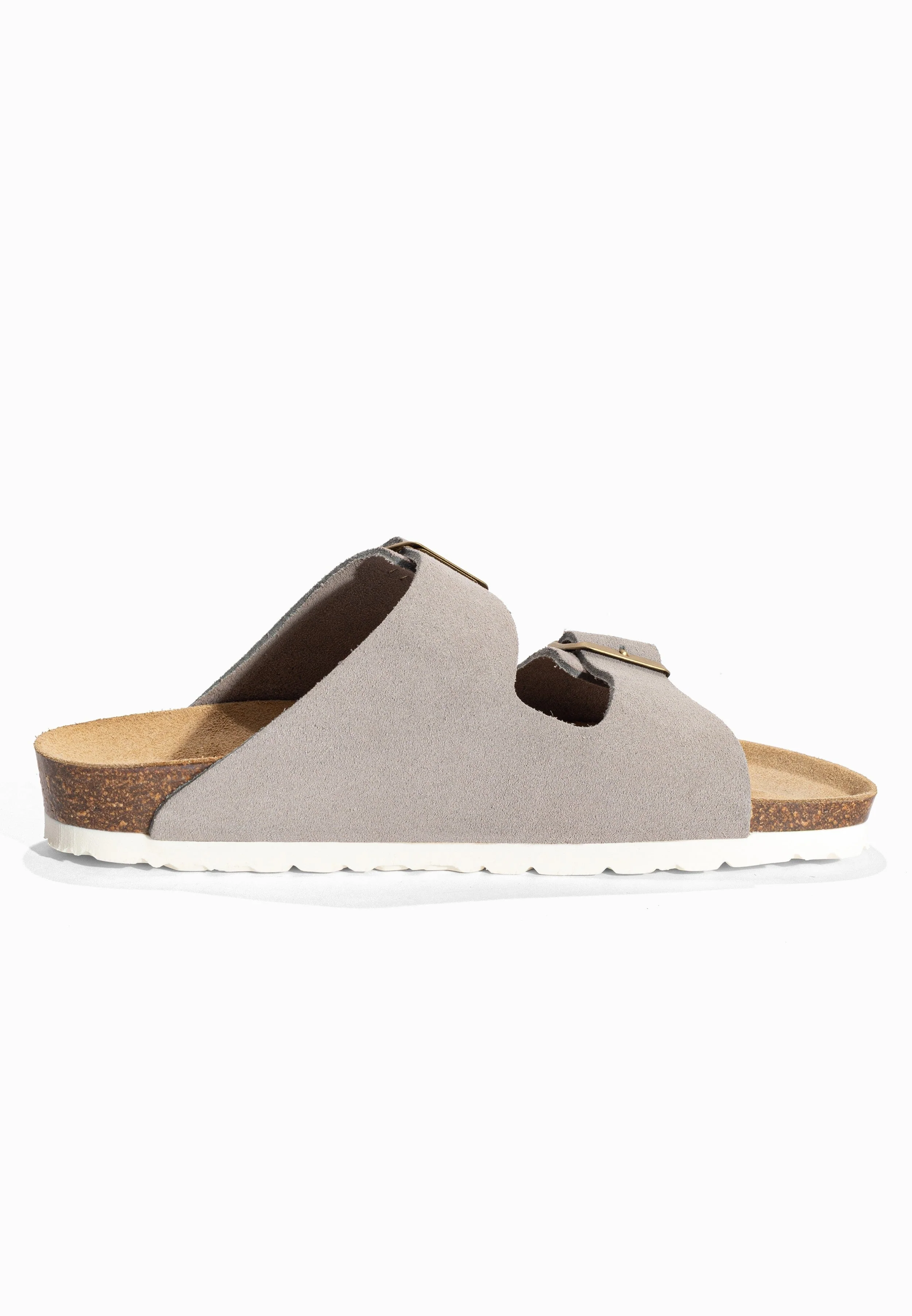 Sandales À Deux Brides Trefle - Cuir - Gris Clair - Femme - Image 4