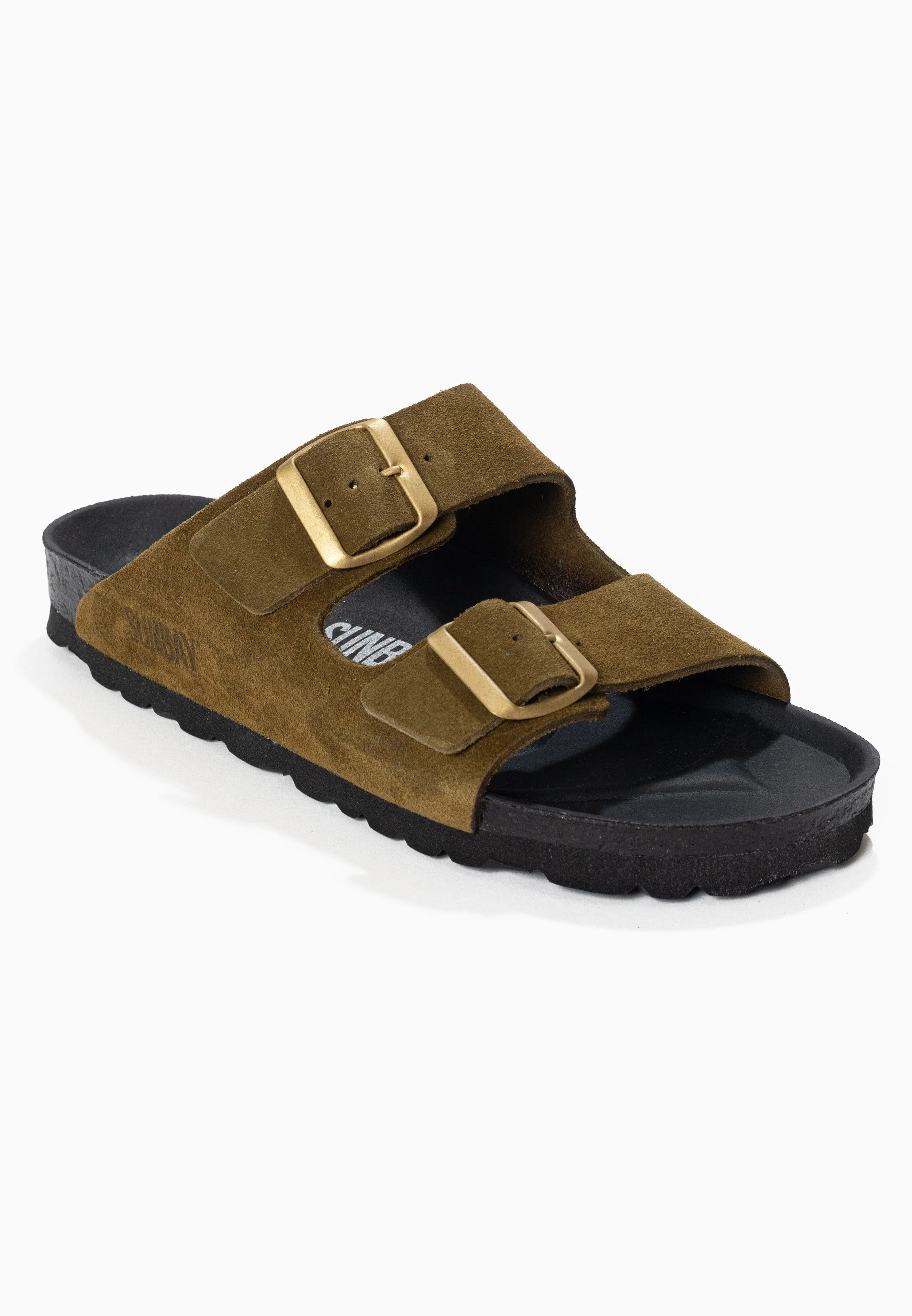 Sandales À Deux Brides Trefle - Cuir - Kaki - Femme - Image 2
