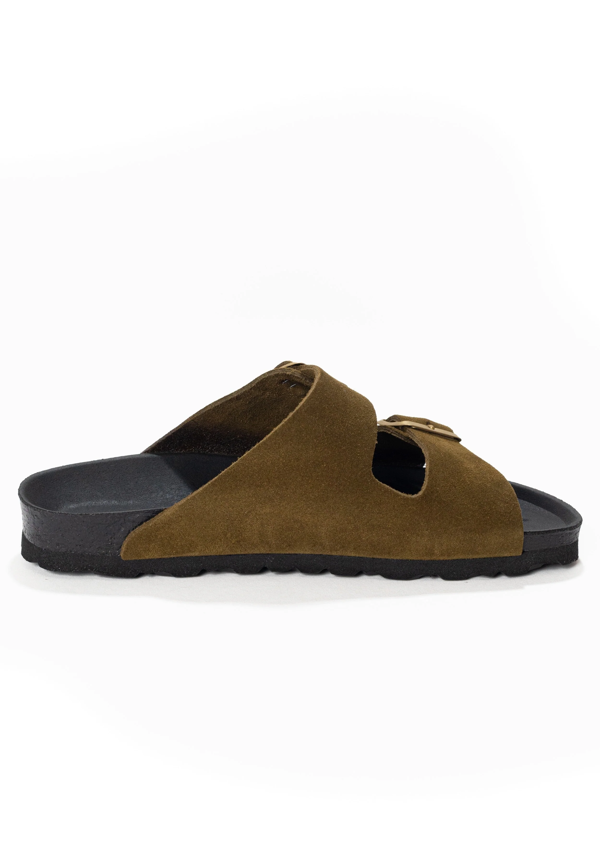Sandales À Deux Brides Trefle - Cuir - Kaki - Femme - Image 4