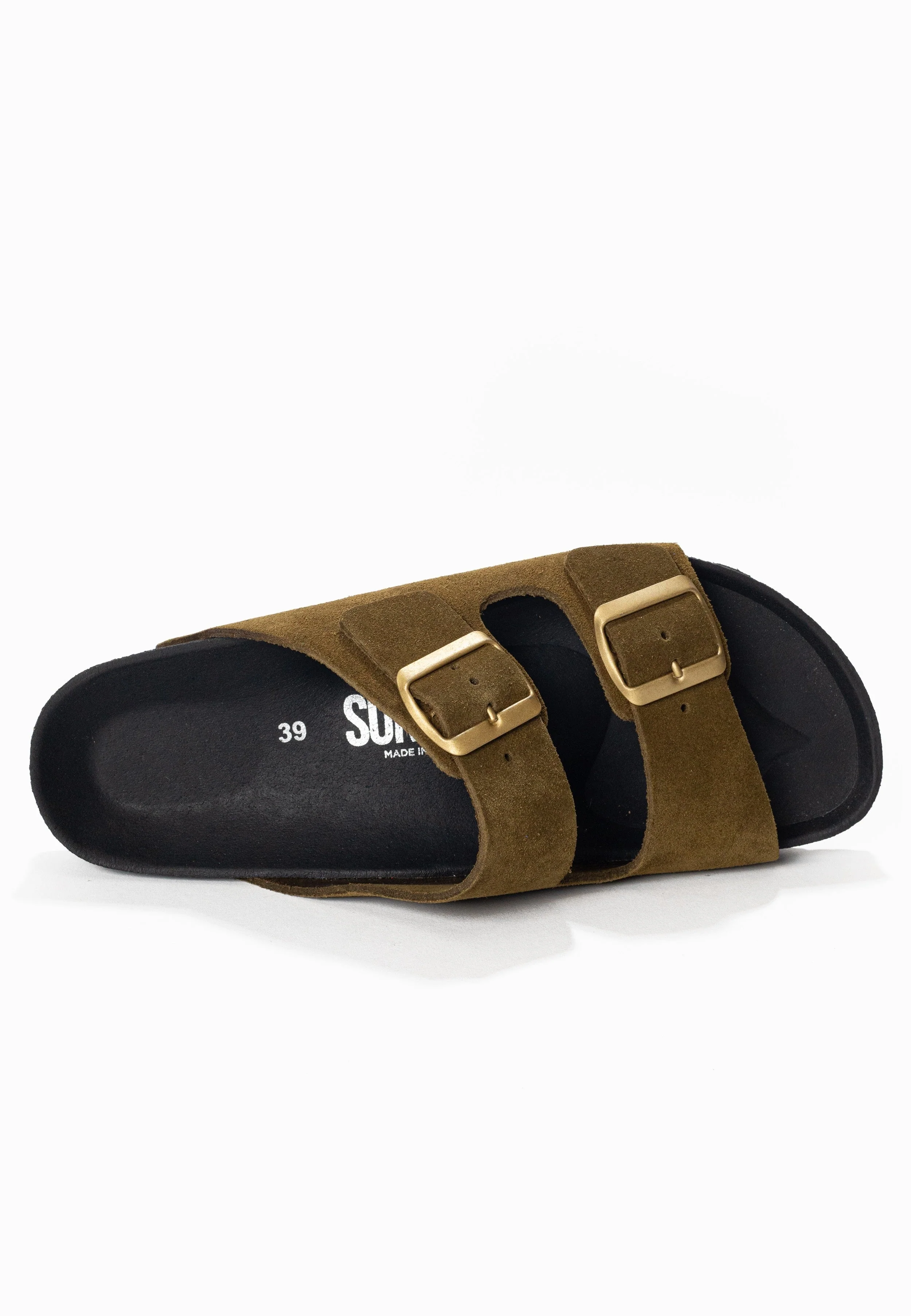 Sandales À Deux Brides Trefle - Cuir - Kaki - Femme - Image 5
