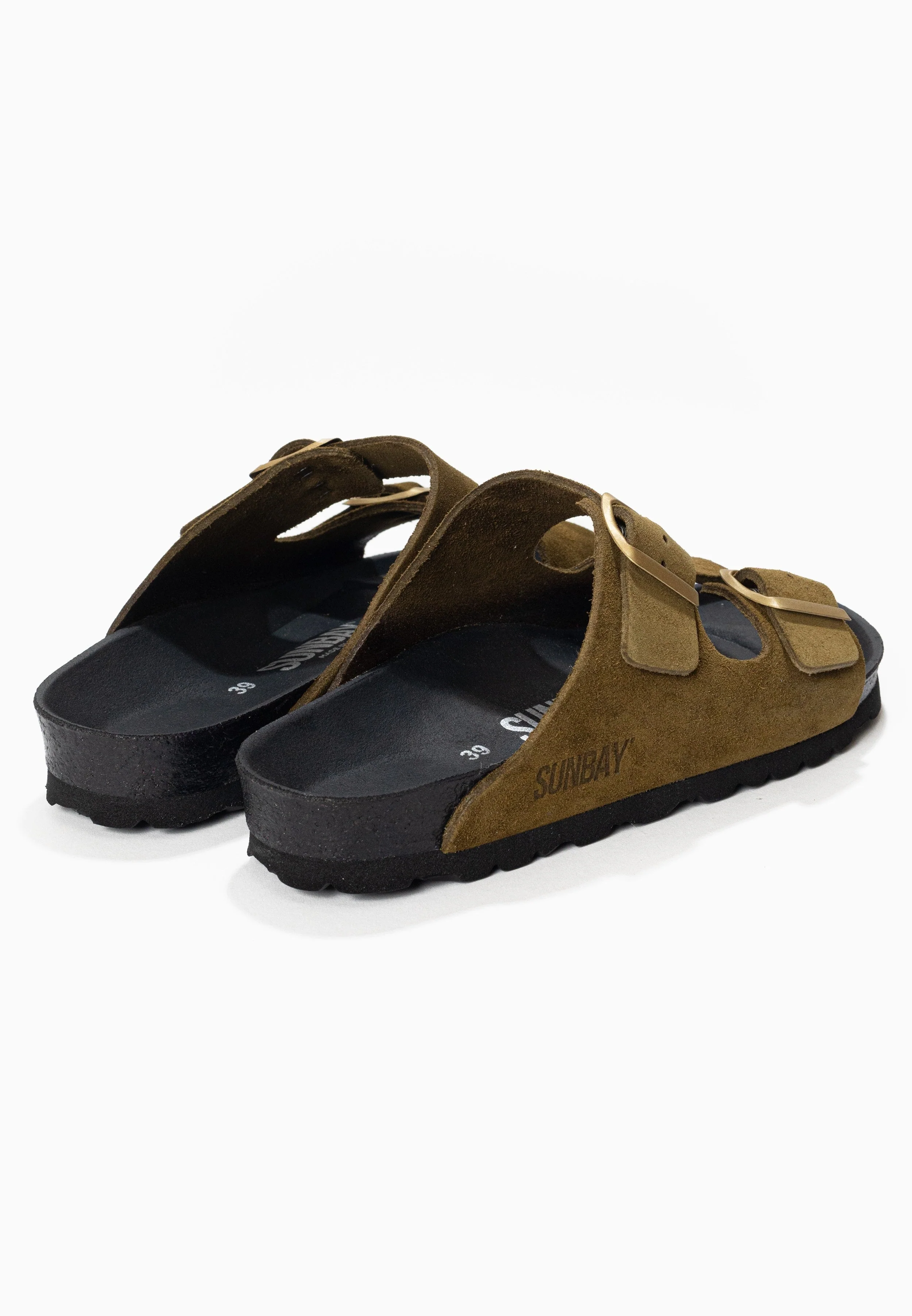 Sandales À Deux Brides Trefle - Cuir - Kaki - Femme - Image 6