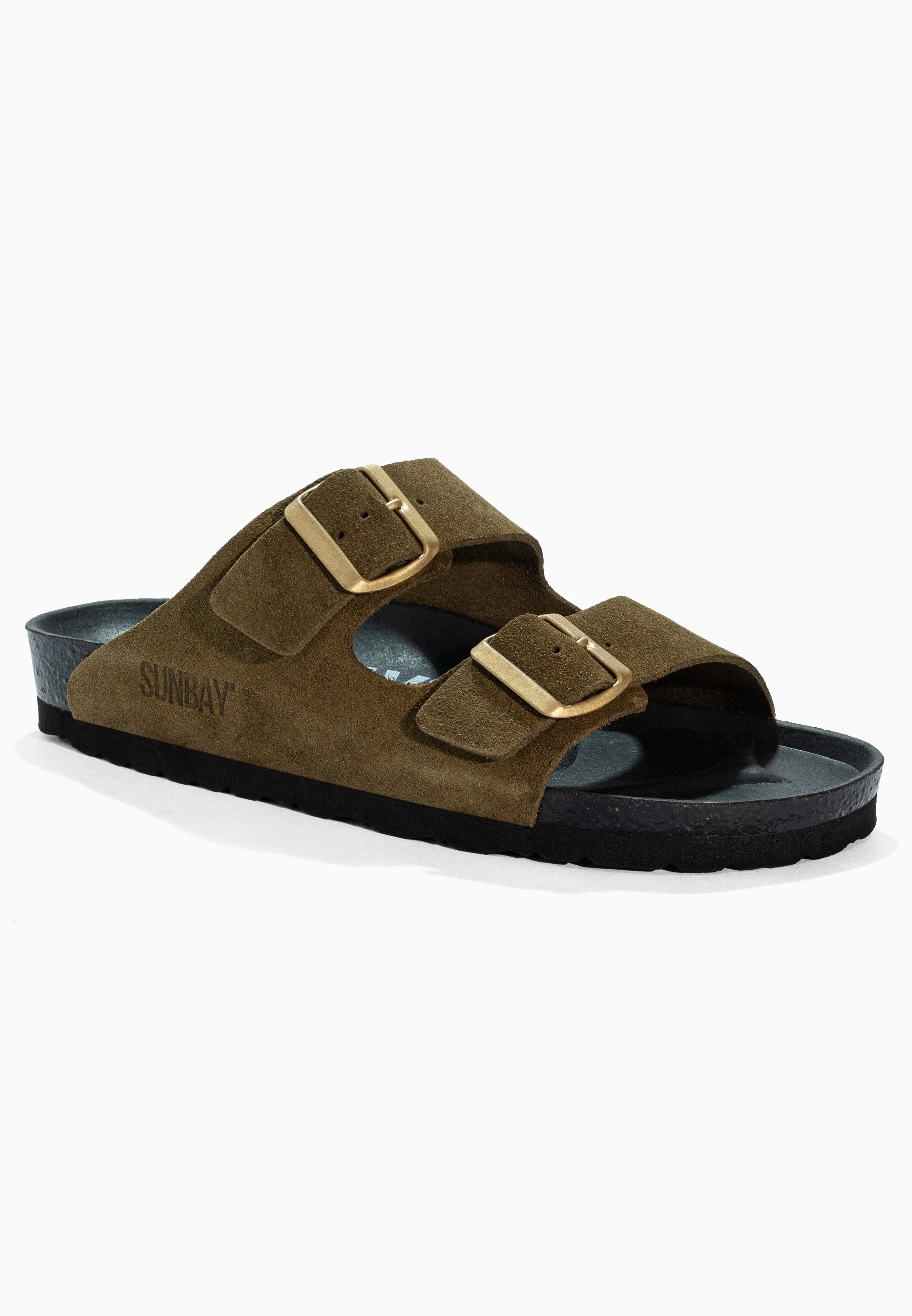 Sandales À Deux Brides Trefle - Cuir - Kaki - Femme - Image 2
