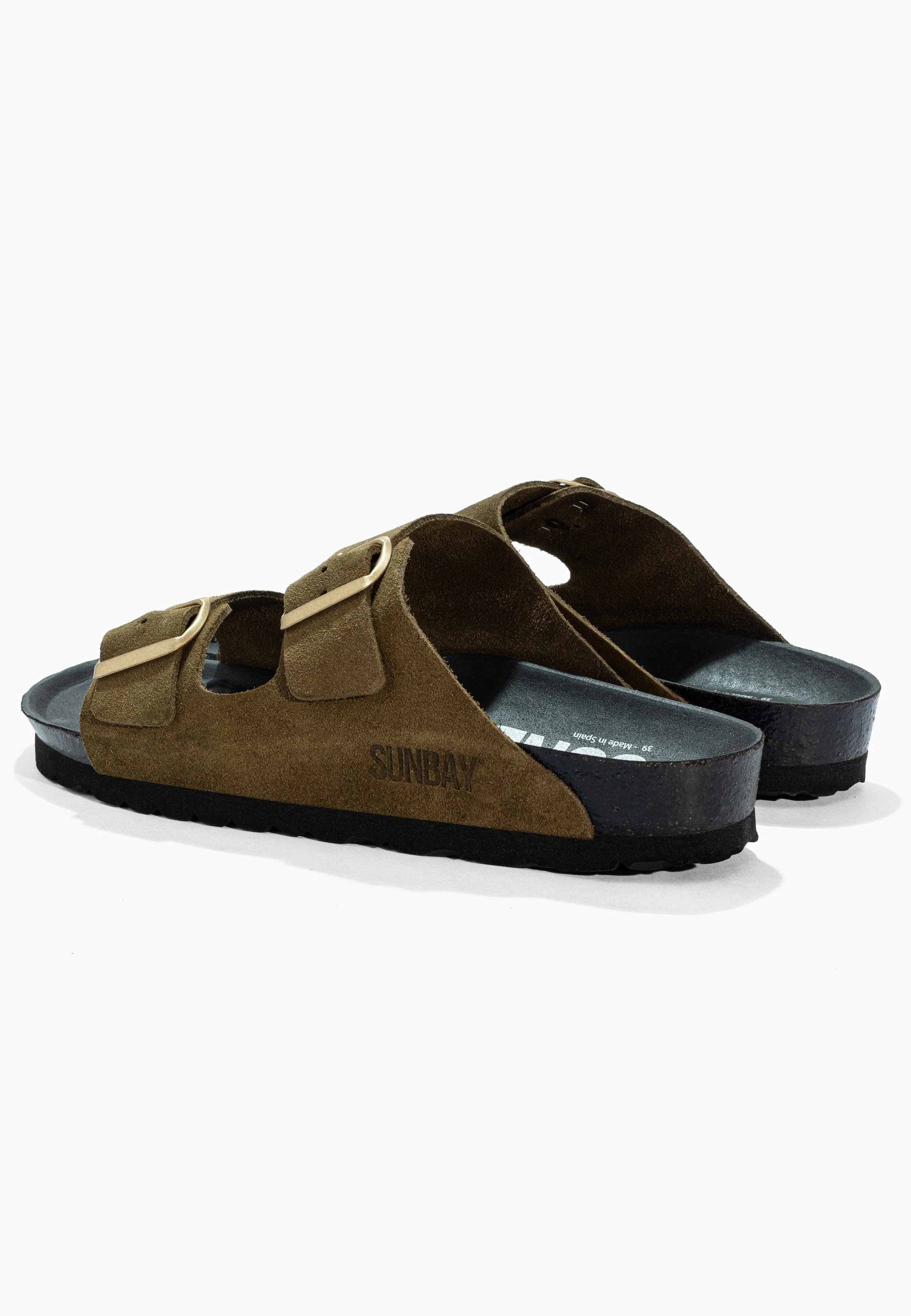 Sandales À Deux Brides Trefle - Cuir - Kaki - Femme - Image 6