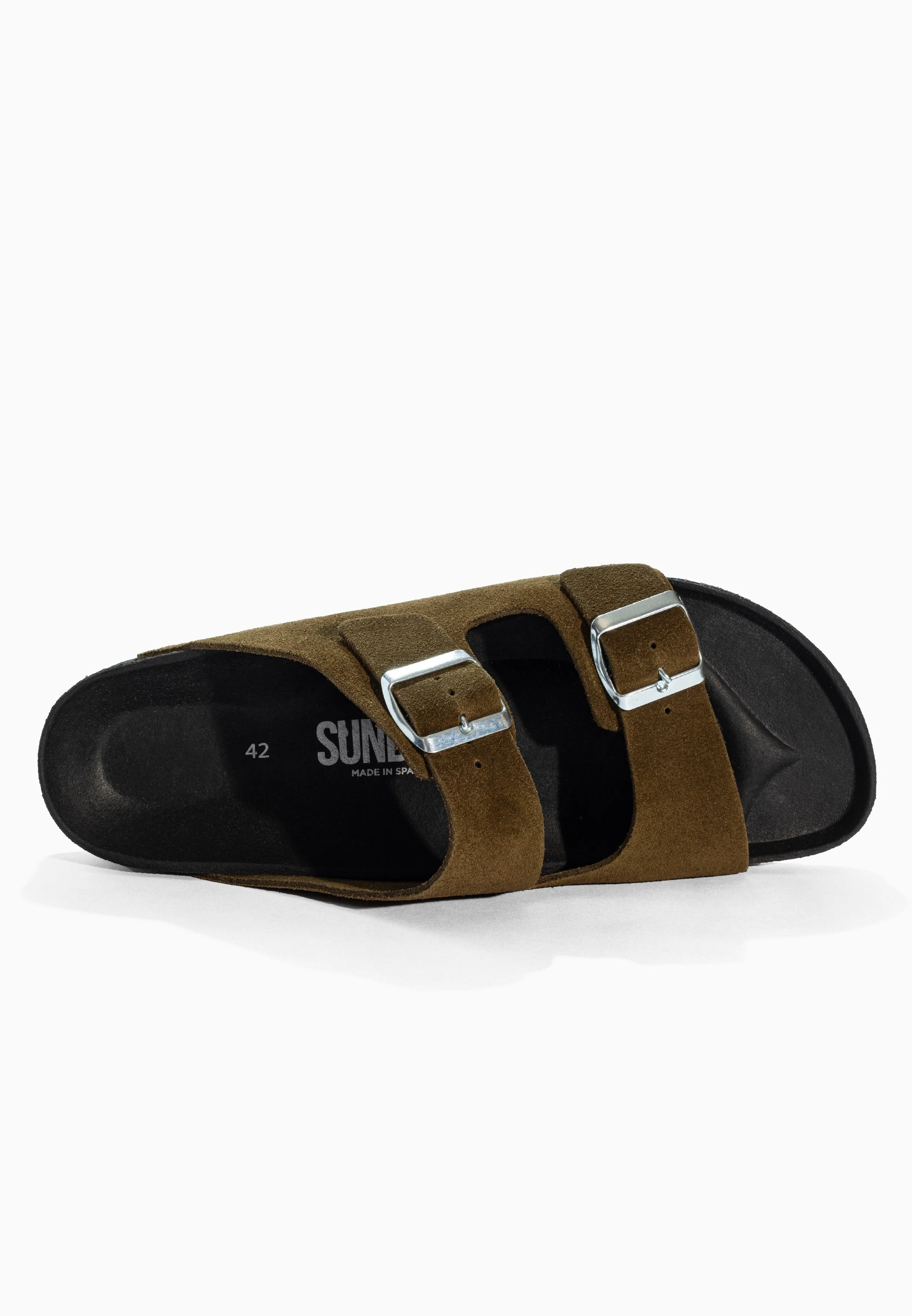 Sandales À Deux Brides Trefle - Cuir - Kaki - Homme - Image 5
