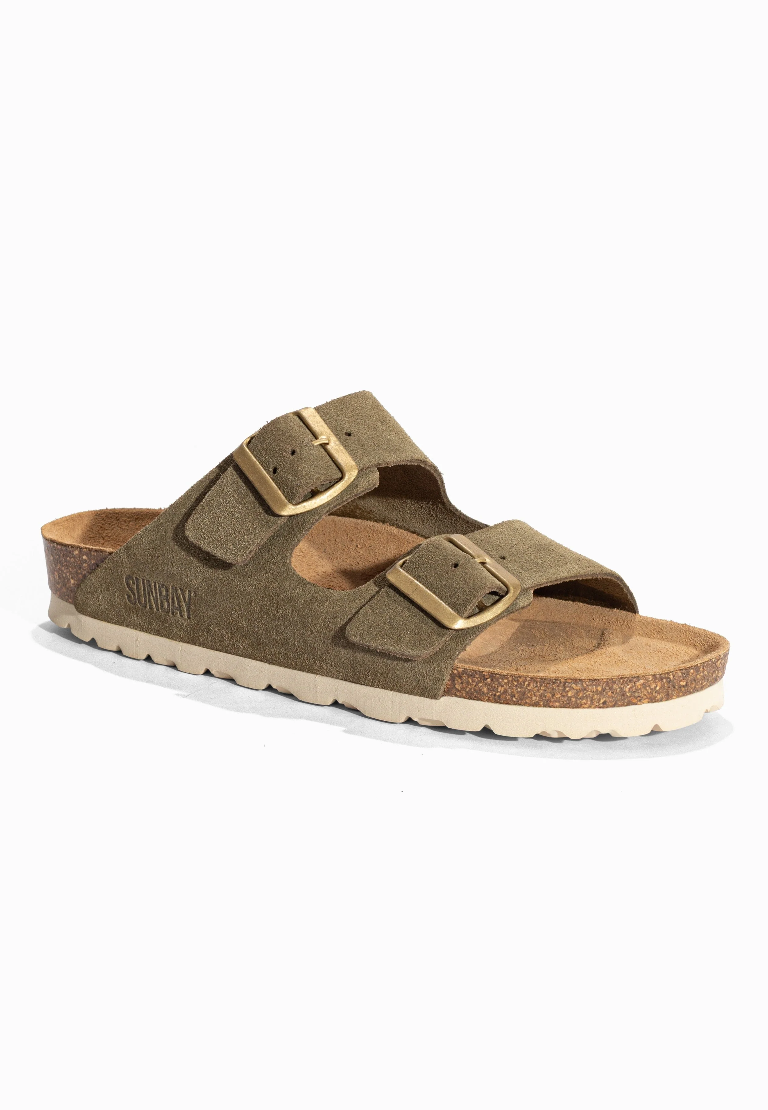 Sandales À Deux Brides Trefle - Cuir - Kaki Taupe - Femme - Image 2