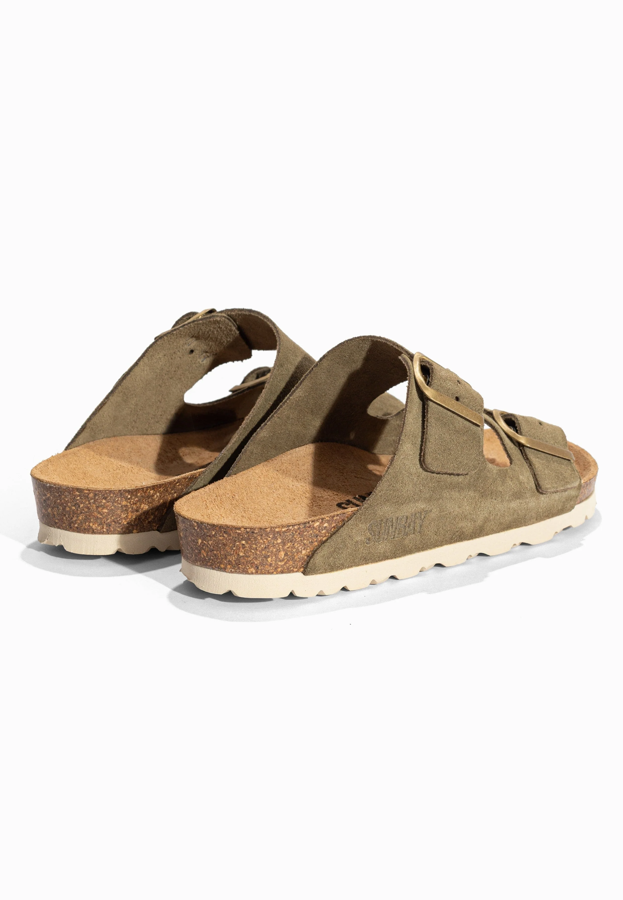 Sandales À Deux Brides Trefle - Cuir - Kaki Taupe - Femme - Image 6