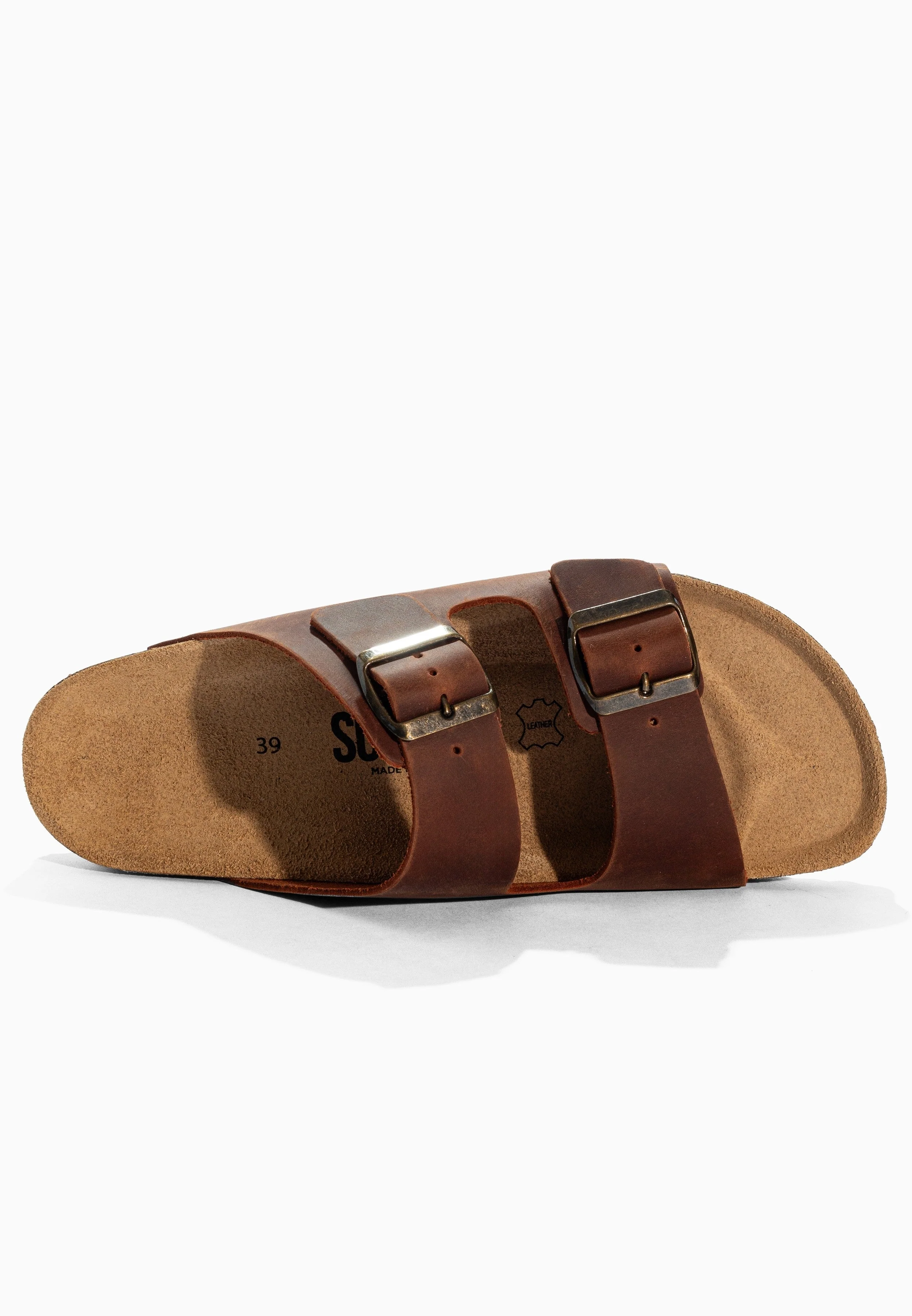 Sandales À Deux Brides Trefle - Cuir - Brown - Femme - Image 5