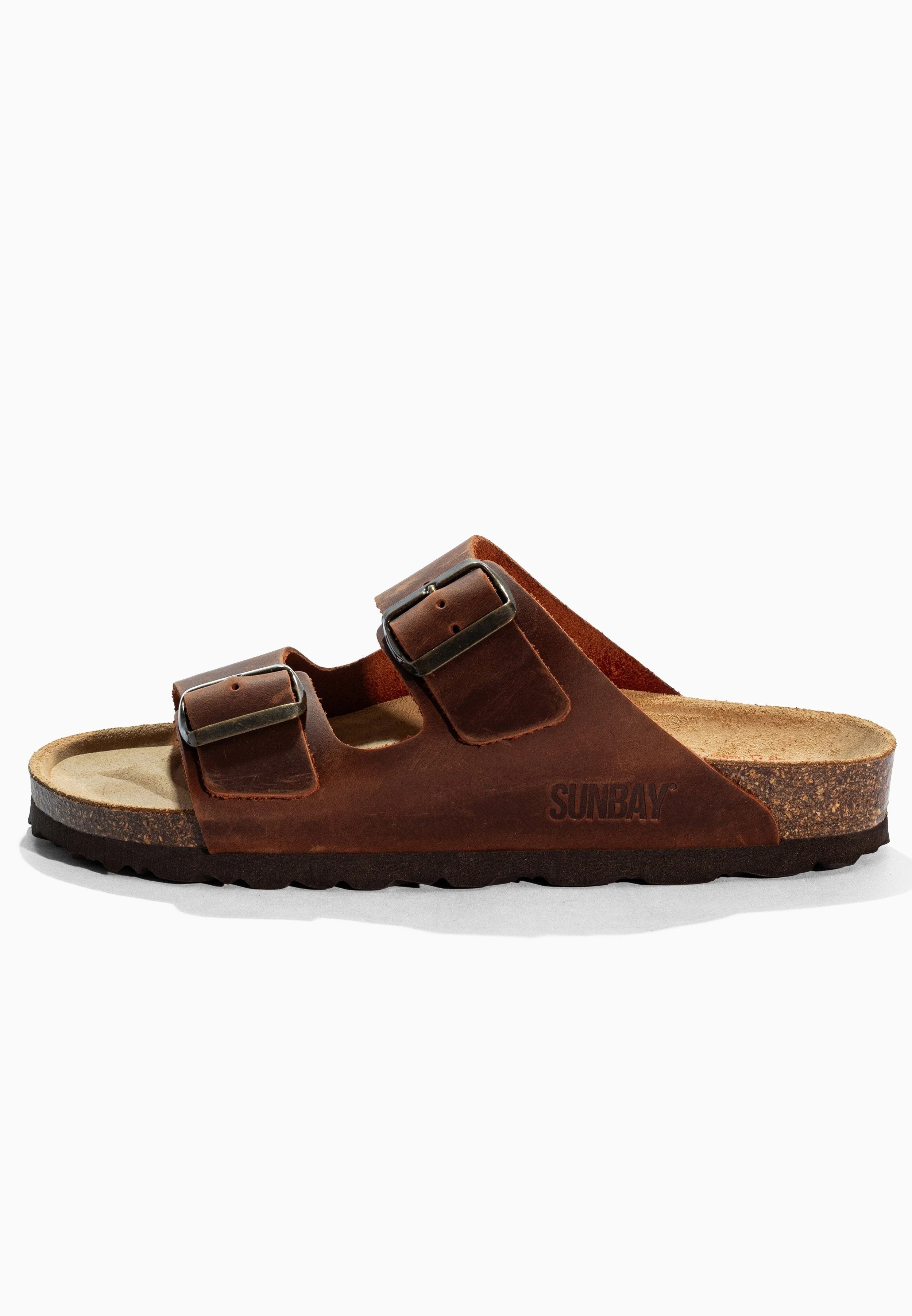 Sandales À Deux Brides Trefle - Cuir - Brown - Femme - Image 3
