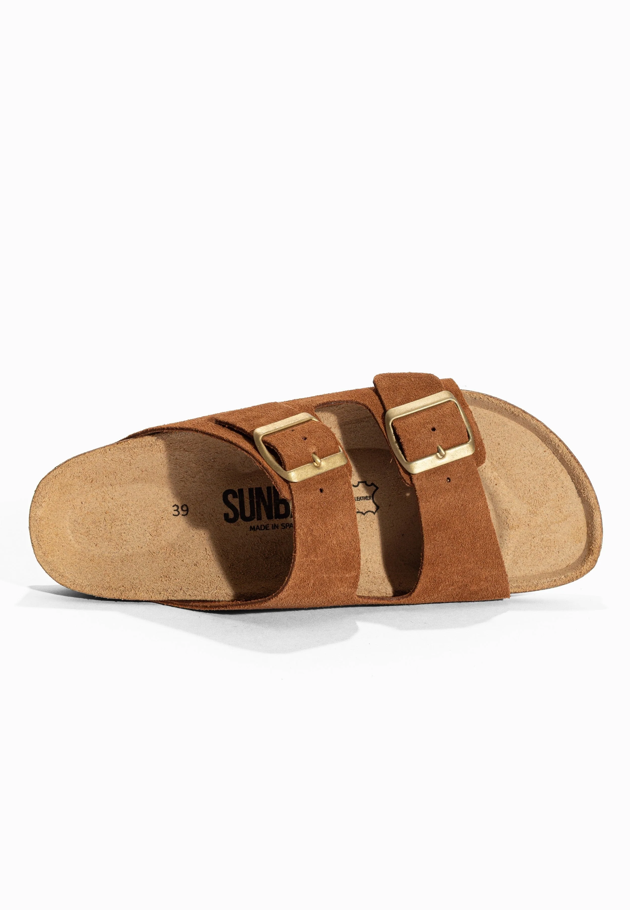 Sandales À Deux Brides Trefle - Cuir - Moutarde Fonce - Femme - Image 6