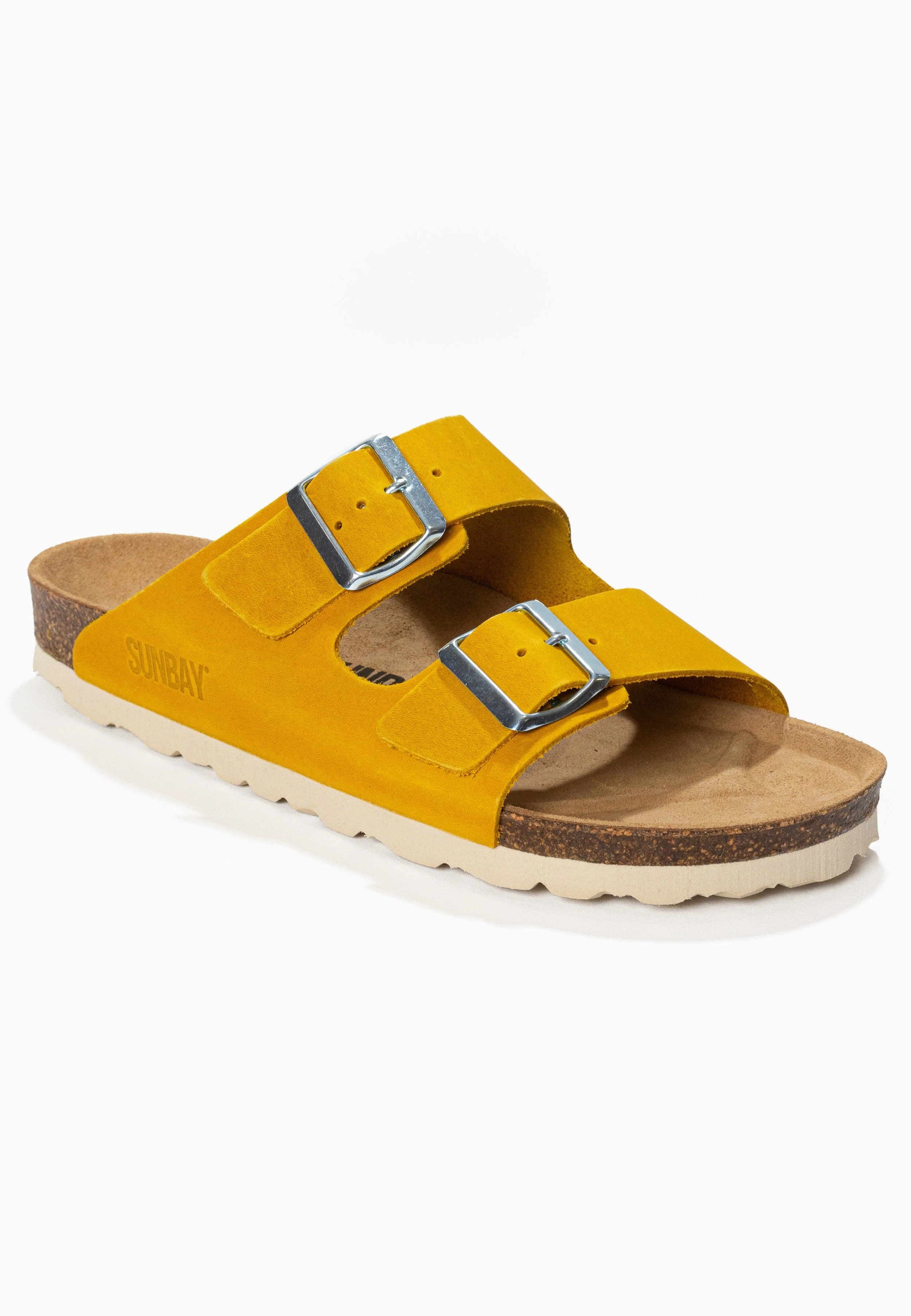 Sandales À Deux Brides Trefle - Cuir - Mustard - Femme - Image 2