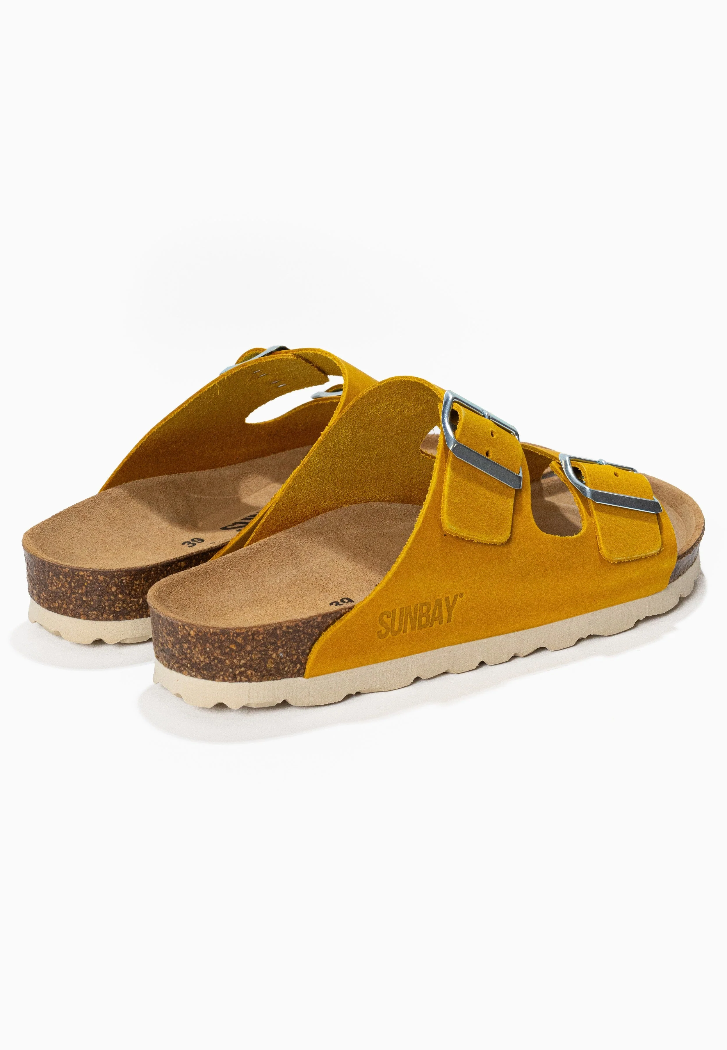 Sandales À Deux Brides Trefle - Cuir - Mustard - Femme - Image 6