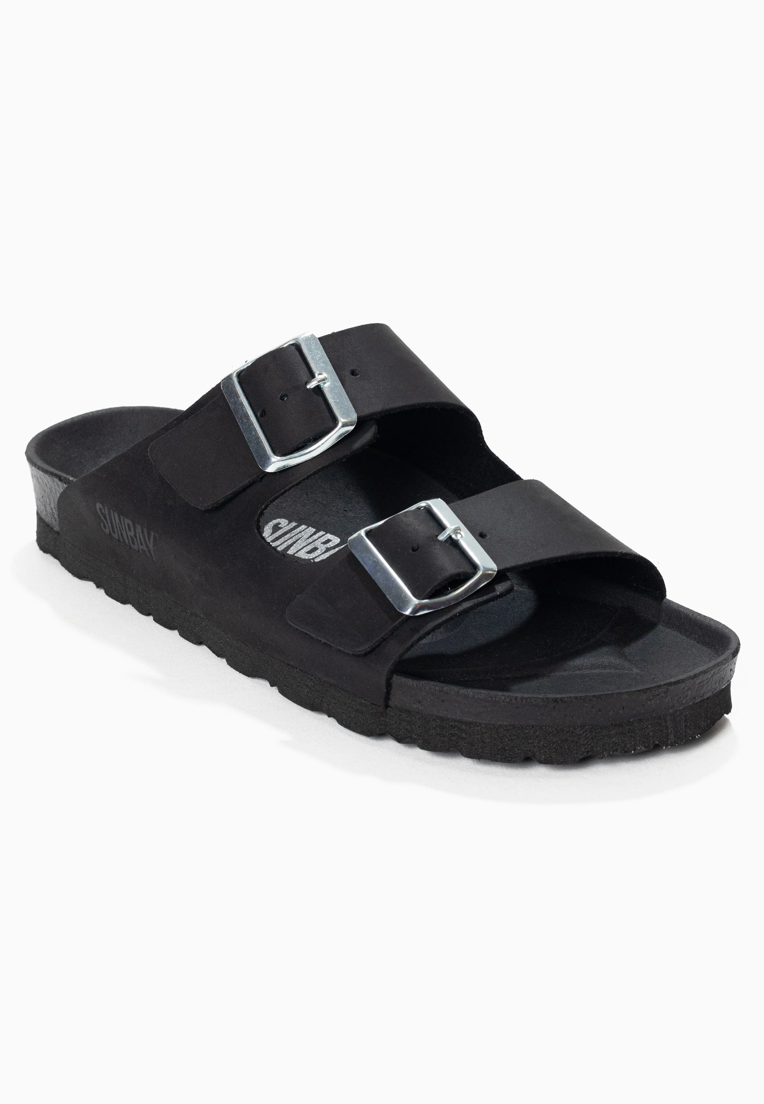 Sandales À Deux Brides Trefle - Cuir - Black - Femme - Image 2
