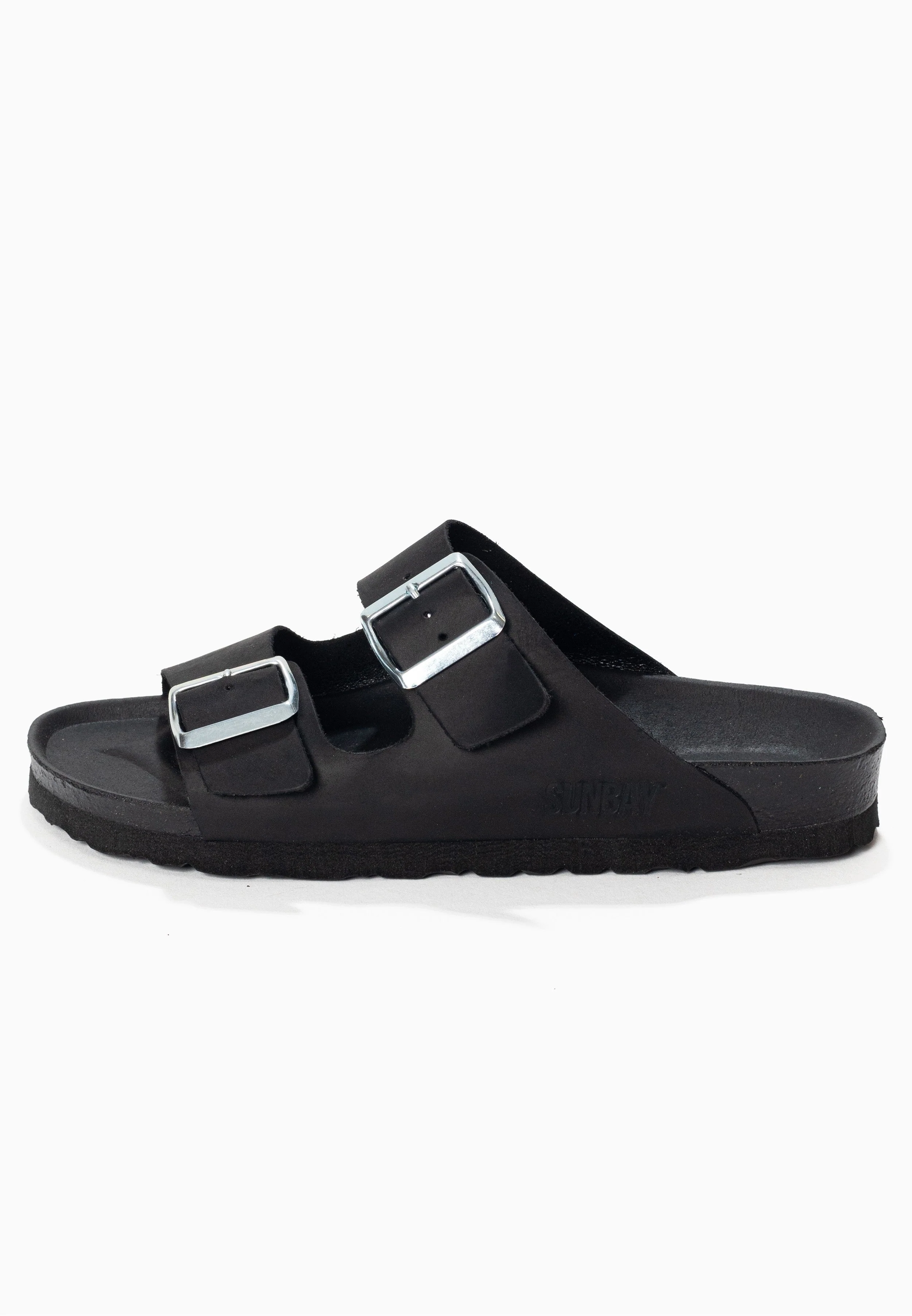 Sandales À Deux Brides Trefle - Cuir - Black - Femme - Image 3