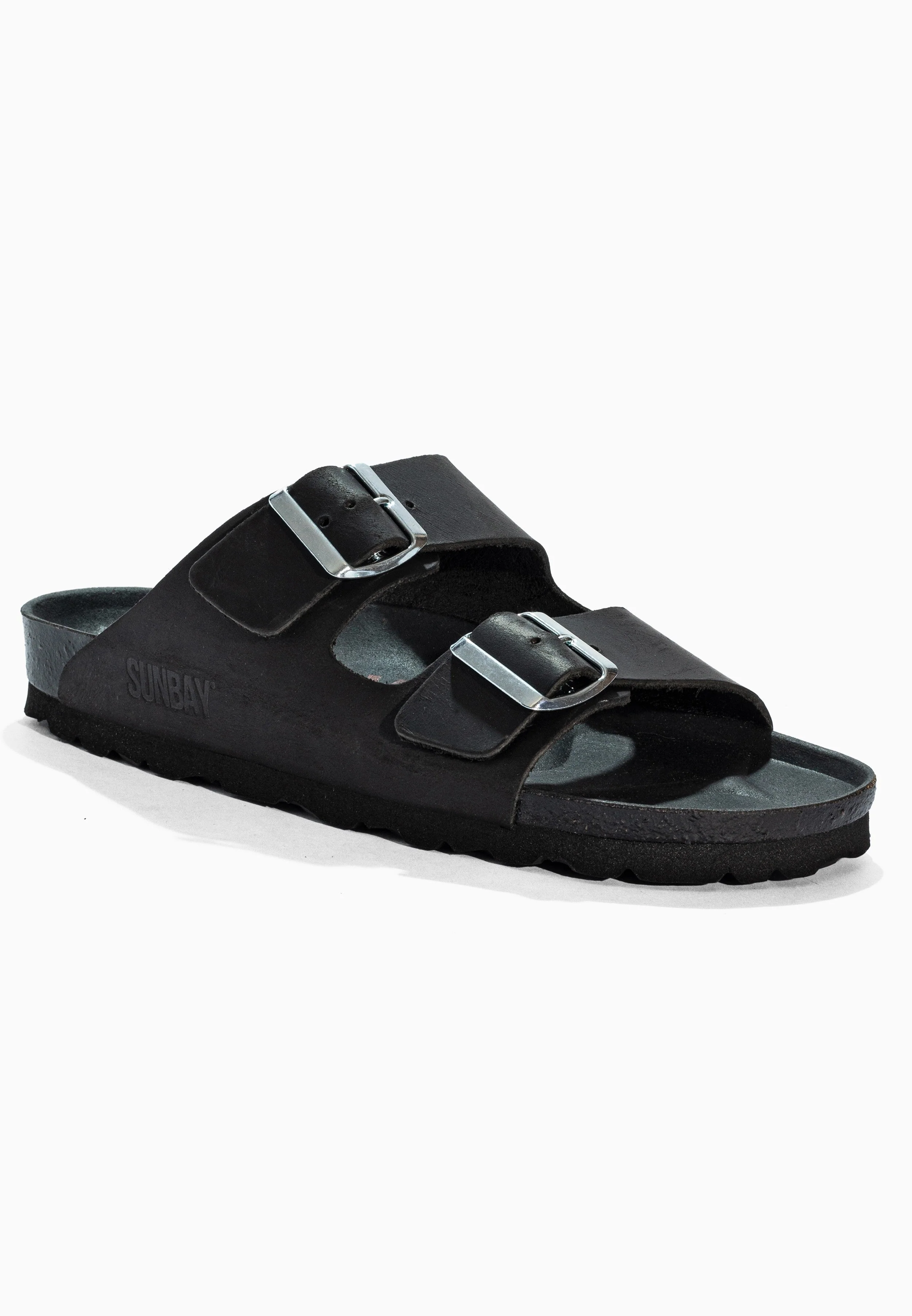 Sandales À Deux Brides Trefle - Cuir - Black - Femme - Image 2