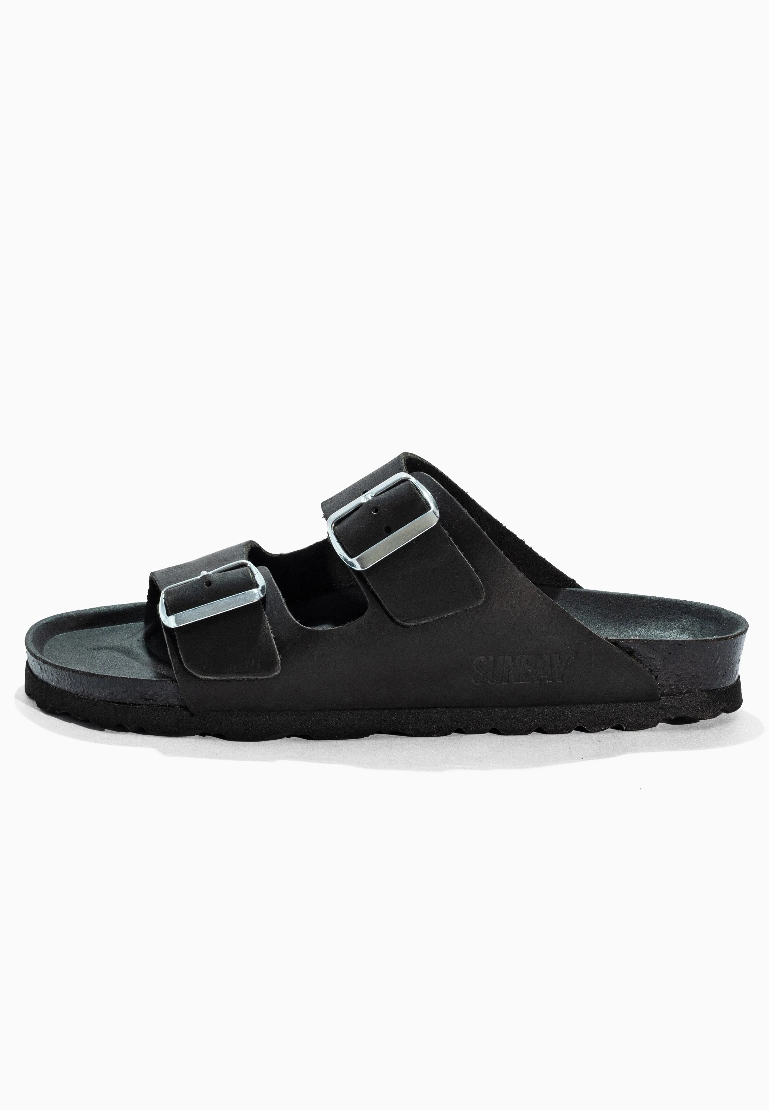 Sandales À Deux Brides Trefle - Cuir - Black - Femme - Image 3