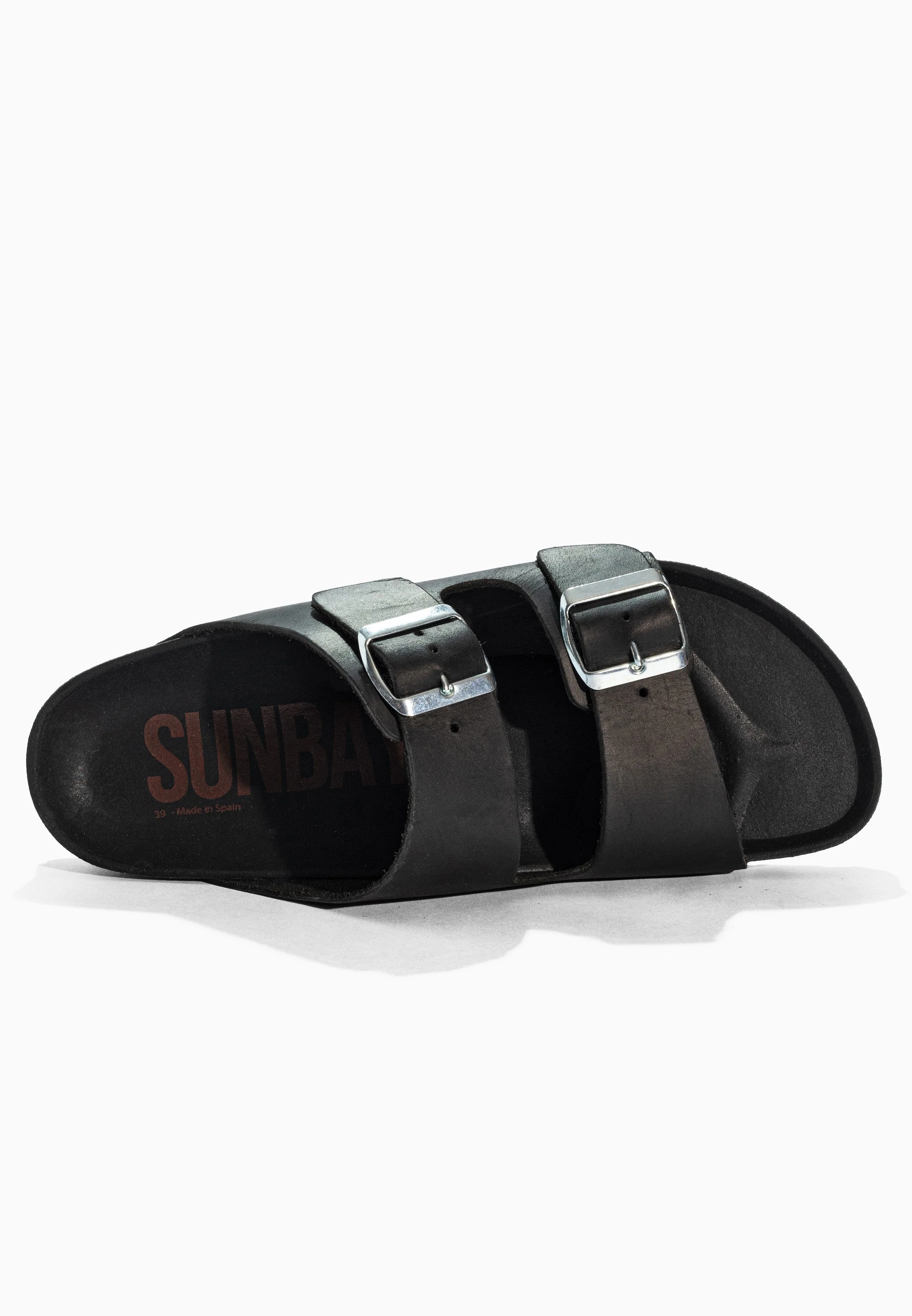 Sandales À Deux Brides Trefle - Cuir - Black - Femme - Image 5